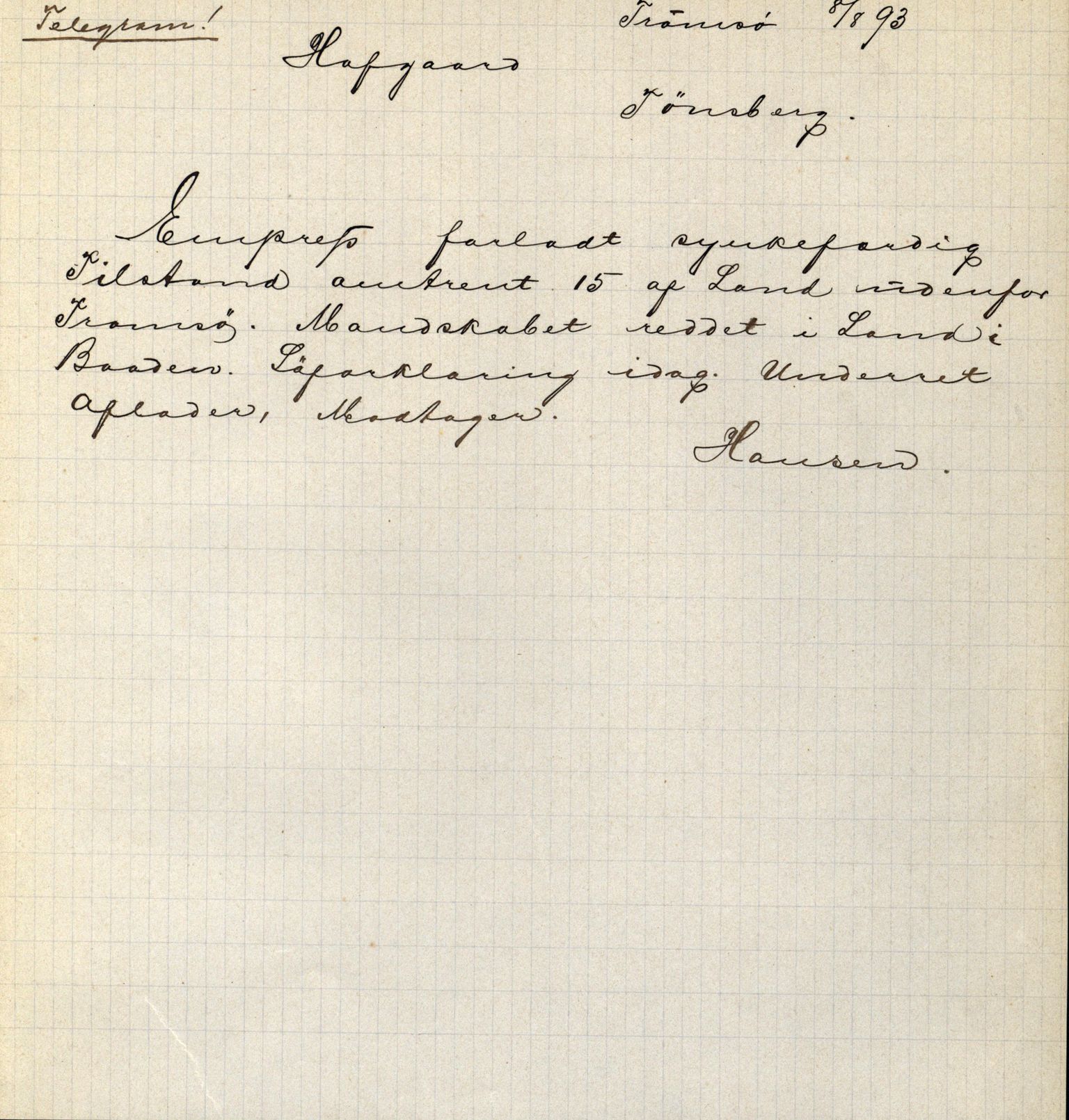 Pa 63 - Østlandske skibsassuranceforening, VEMU/A-1079/G/Ga/L0030/0002: Havaridokumenter / To venner, Emil, Empress, Enterprise, Dacapo, Dato, 1893, p. 63