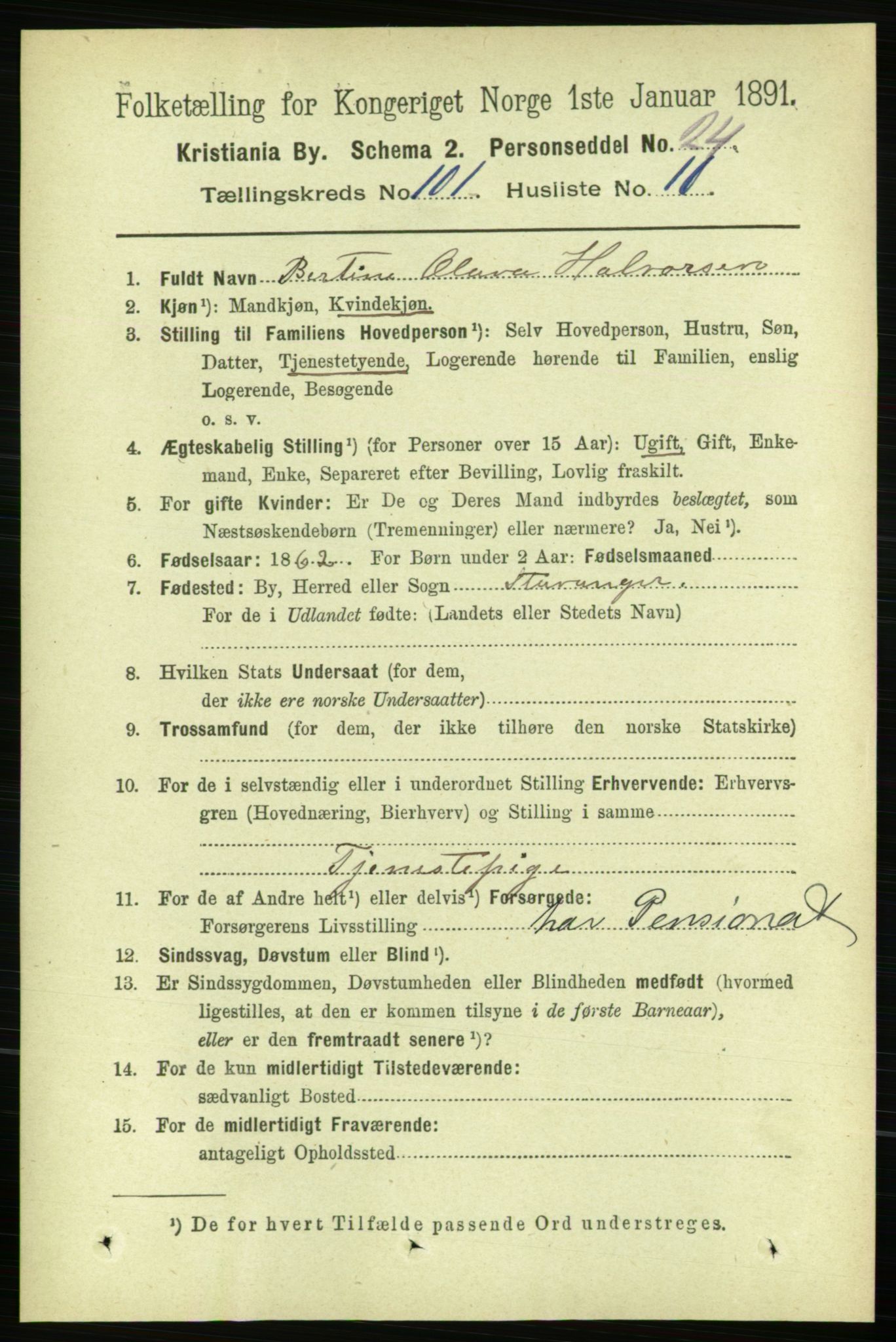 RA, 1891 census for 0301 Kristiania, 1891, p. 50175