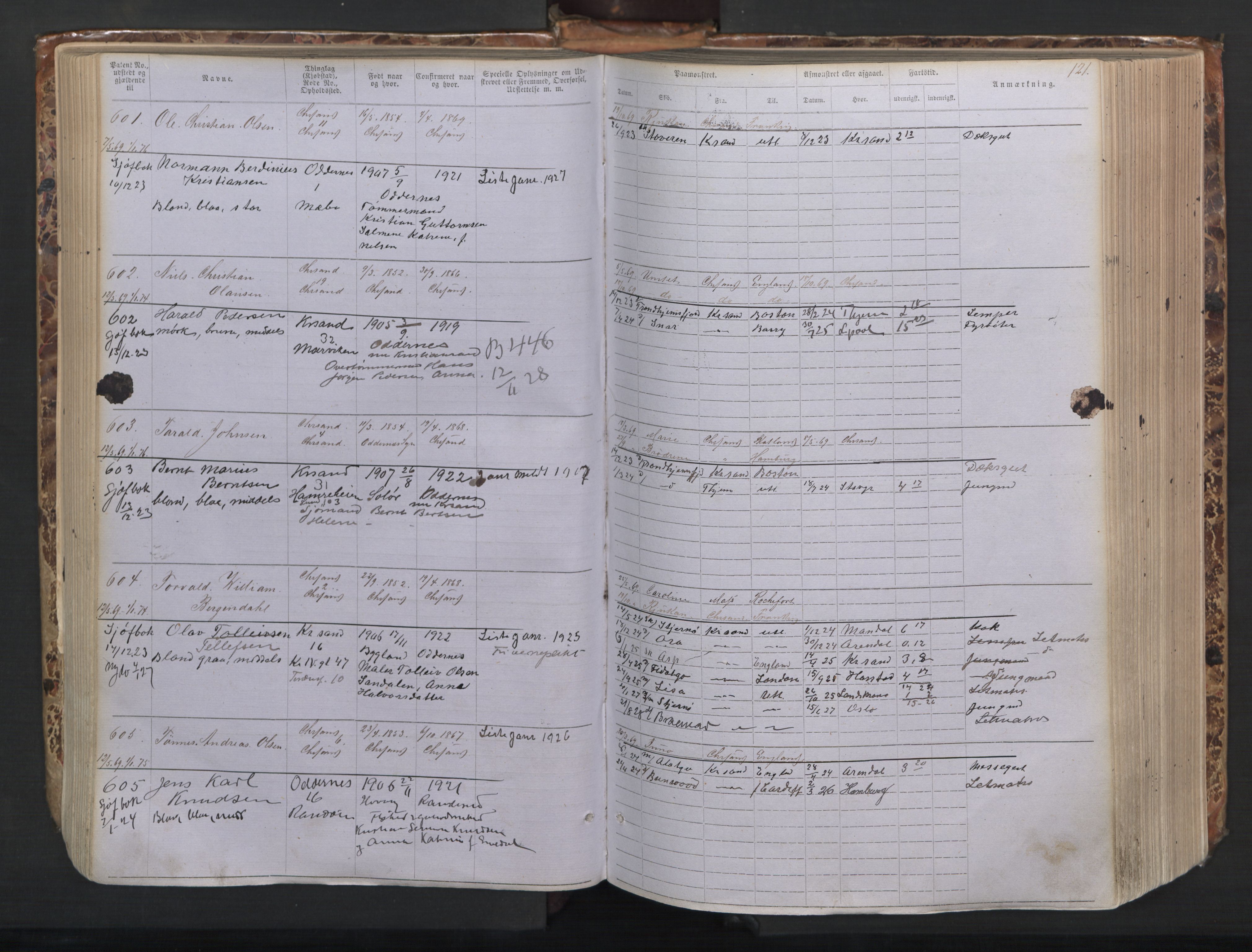 Kristiansand mønstringskrets, AV/SAK-2031-0015/F/Fa/L0008: Annotasjonsrulle nr 1-1330 med register, I-6, 1915-1948, p. 146