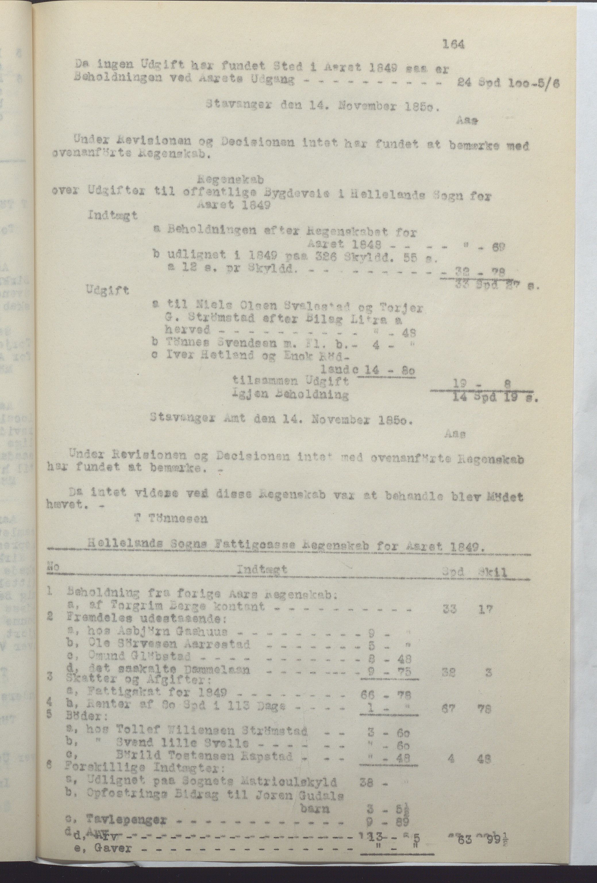 Helleland kommune - Formannskapet, IKAR/K-100479/A/Ab/L0001: Avskrift av møtebok, 1837-1866, p. 164