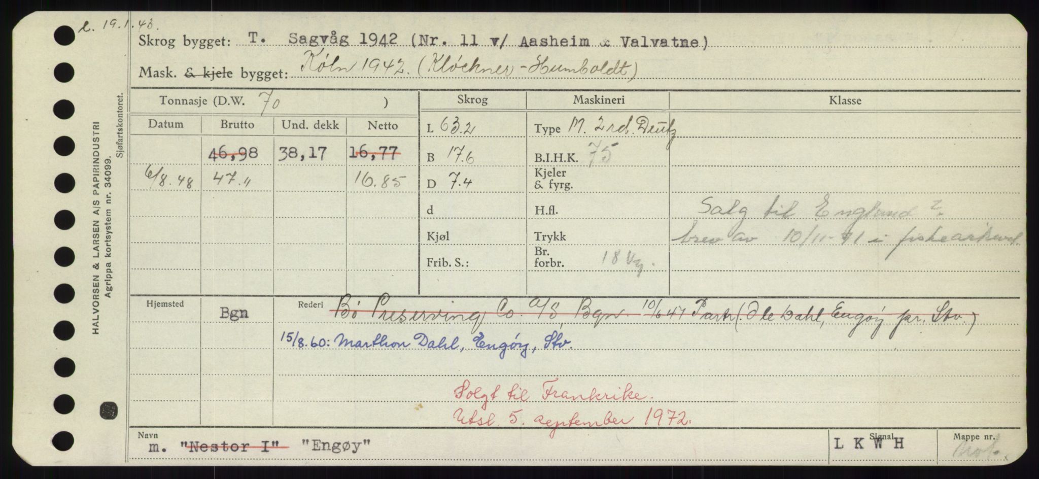 Sjøfartsdirektoratet med forløpere, Skipsmålingen, RA/S-1627/H/Hd/L0009: Fartøy, E, p. 429