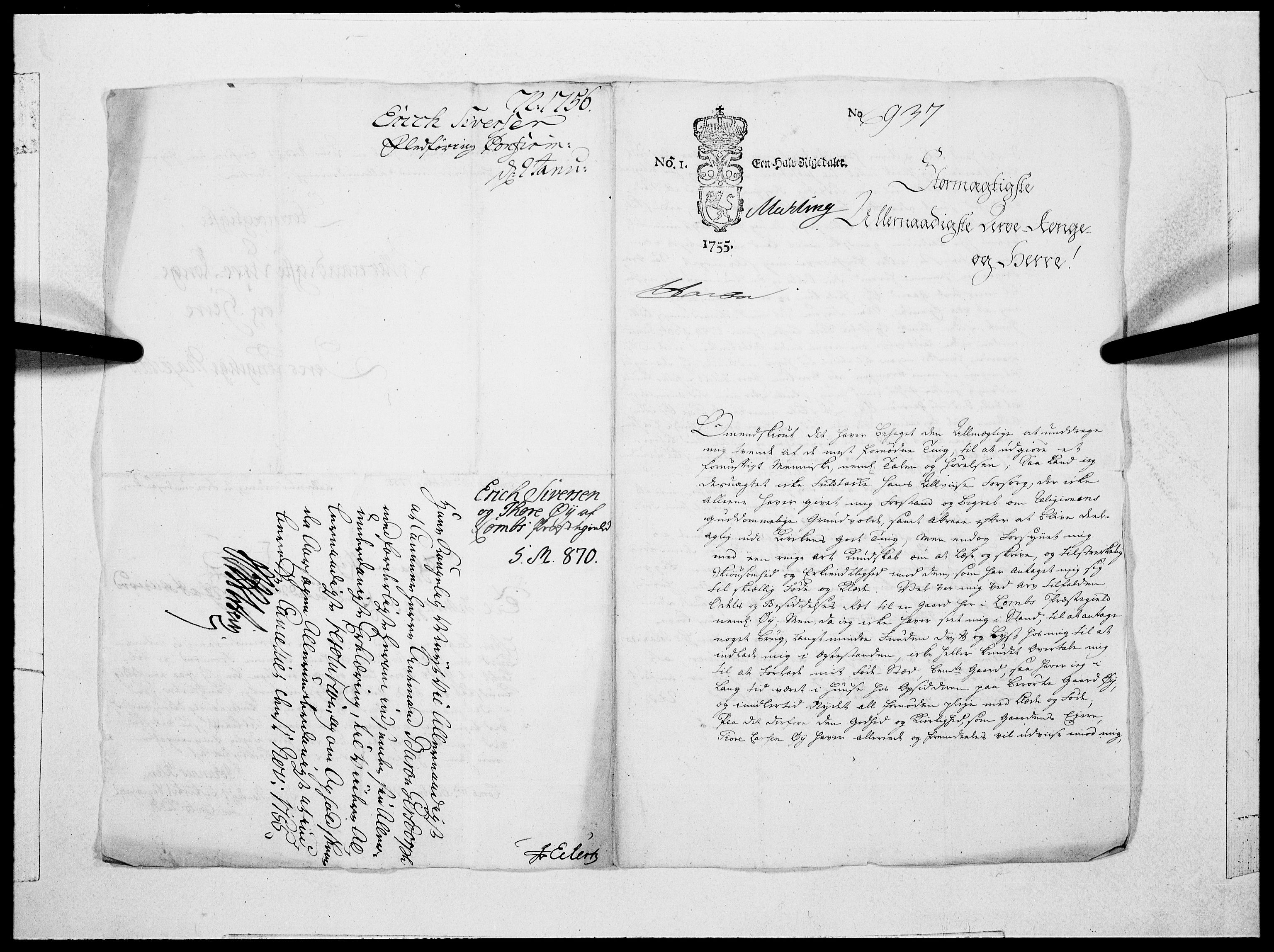 Danske Kanselli 1572-1799, AV/RA-EA-3023/F/Fc/Fcc/Fcca/L0171: Norske innlegg 1572-1799, 1756, p. 8