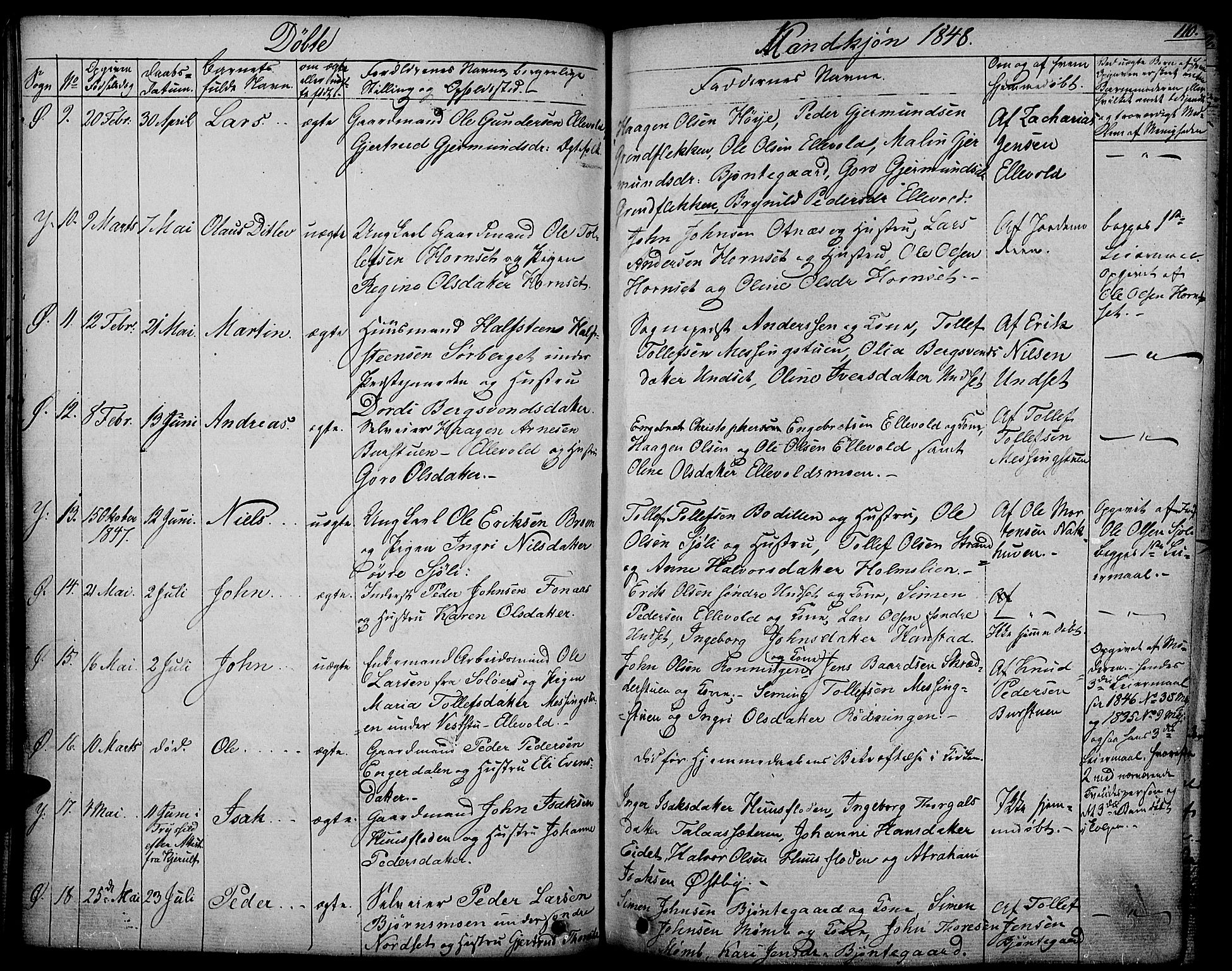 Rendalen prestekontor, AV/SAH-PREST-054/H/Ha/Haa/L0004: Parish register (official) no. 4, 1829-1852, p. 110