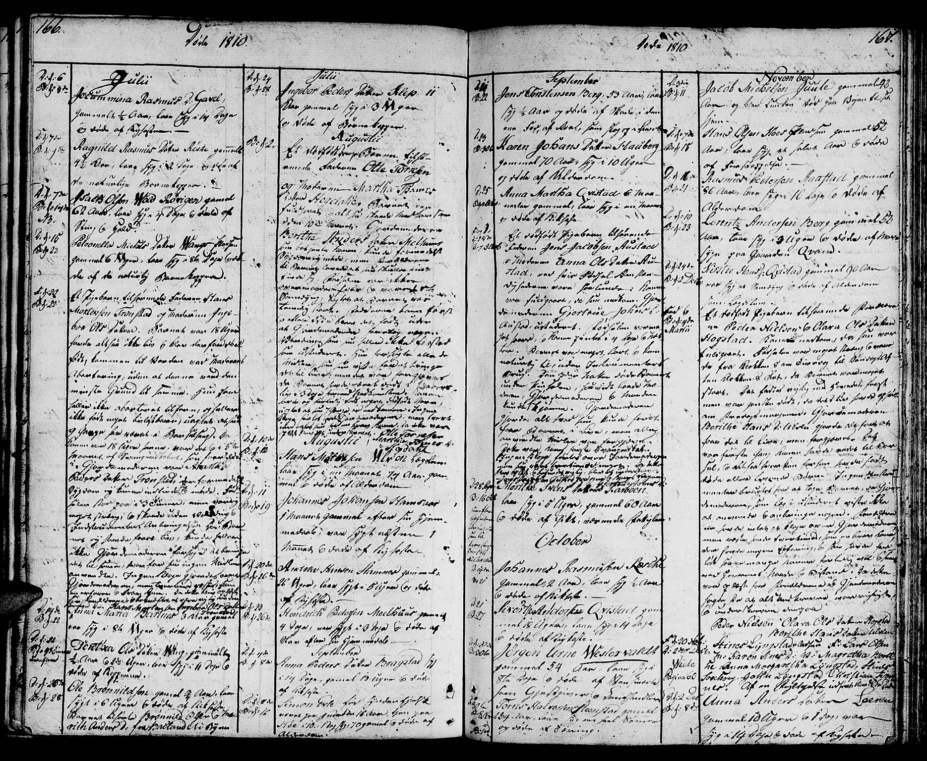Ministerialprotokoller, klokkerbøker og fødselsregistre - Nord-Trøndelag, SAT/A-1458/730/L0274: Parish register (official) no. 730A03, 1802-1816, p. 166-167