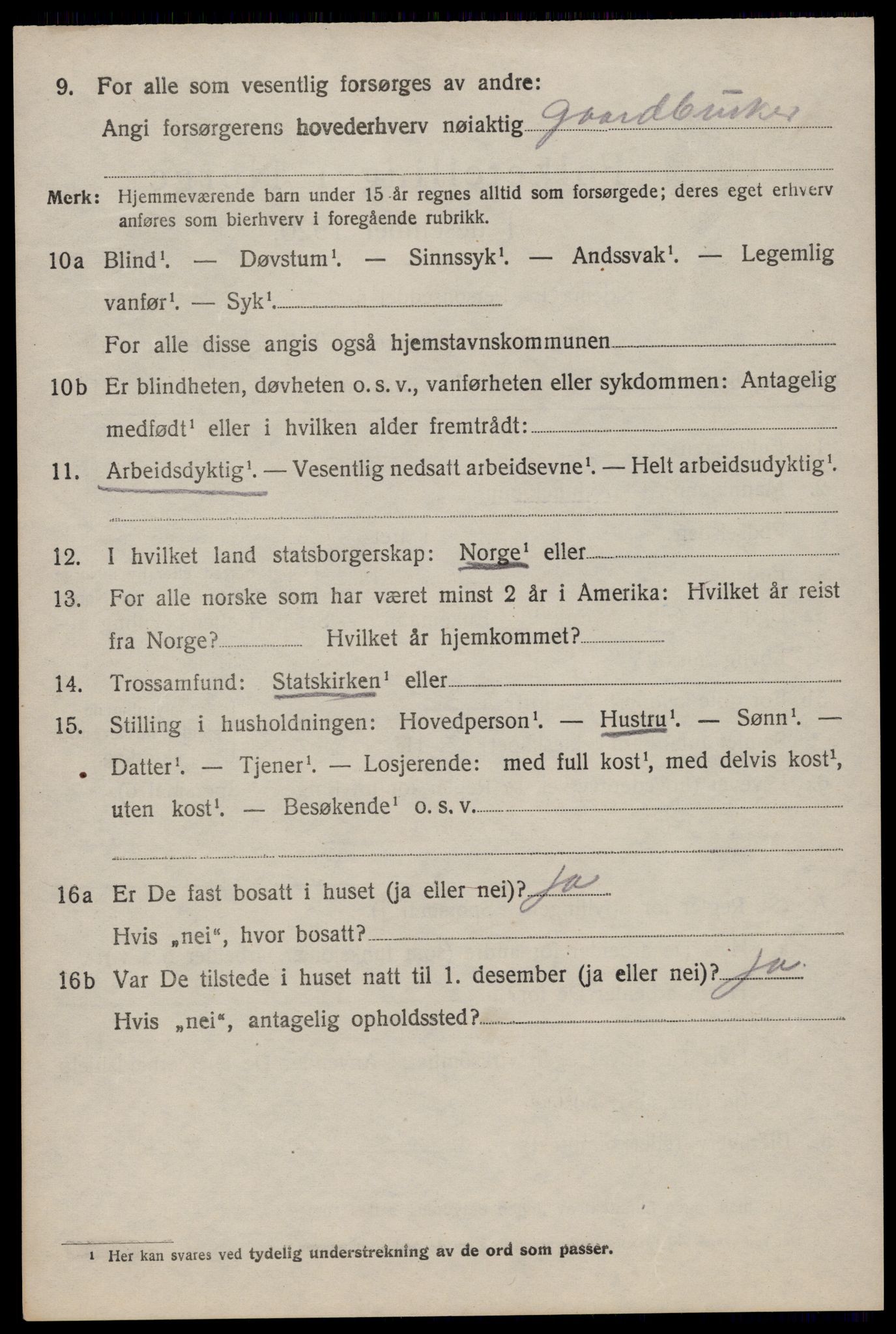 SAST, 1920 census for Hetland, 1920, p. 3578