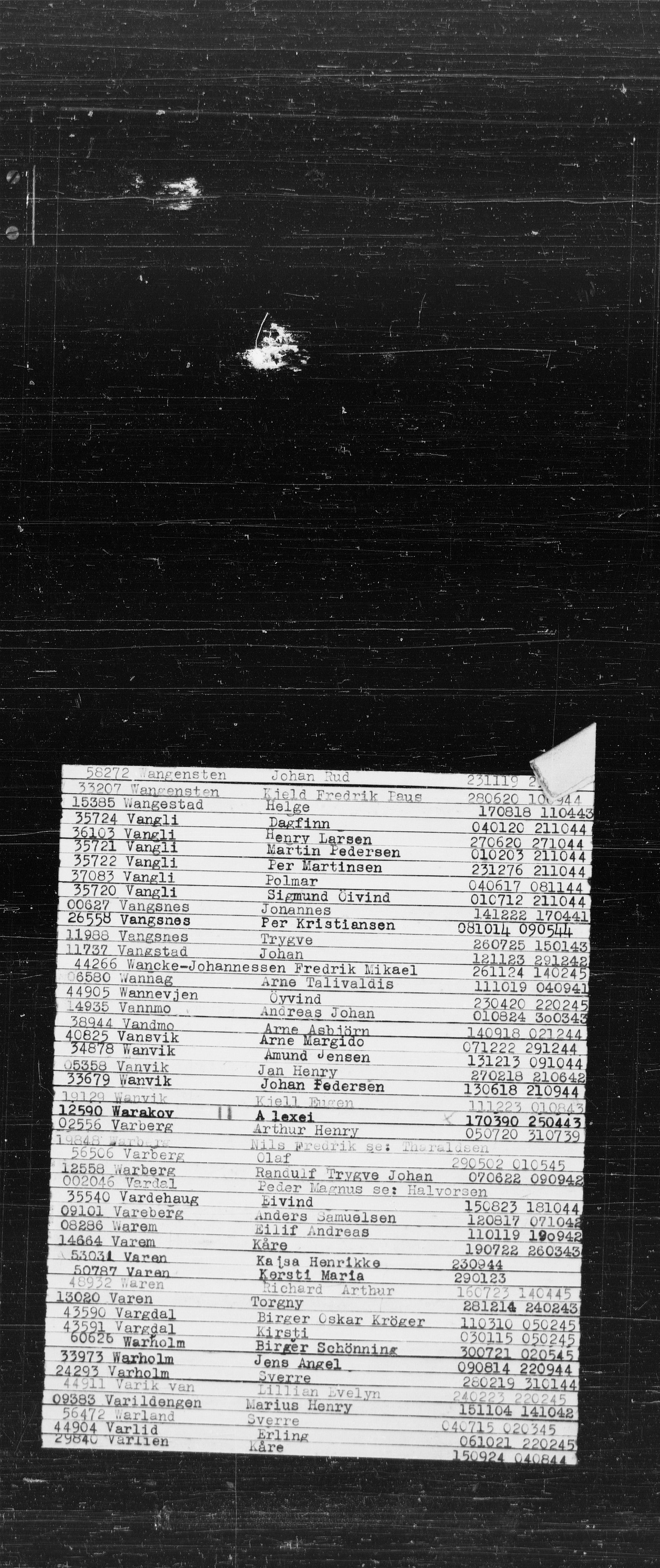 Den Kgl. Norske Legasjons Flyktningskontor, AV/RA-S-6753/V/Va/L0022: Kjesäterkartoteket.  Alfabetisk register, A-Å., 1940-1945, p. 911