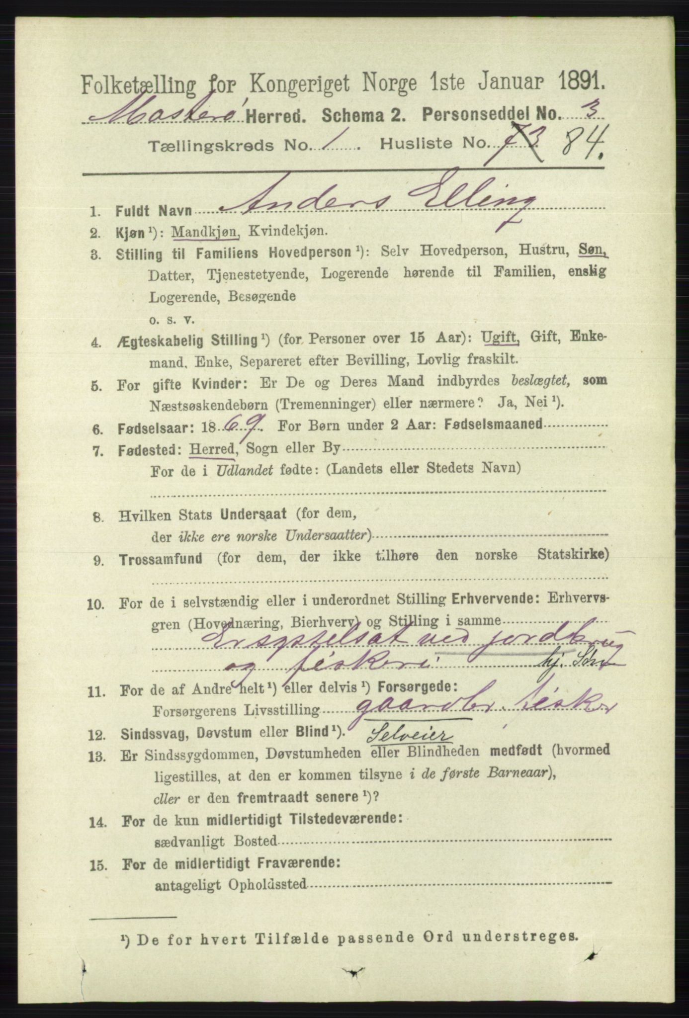 RA, 1891 census for 1143 Mosterøy, 1891, p. 565