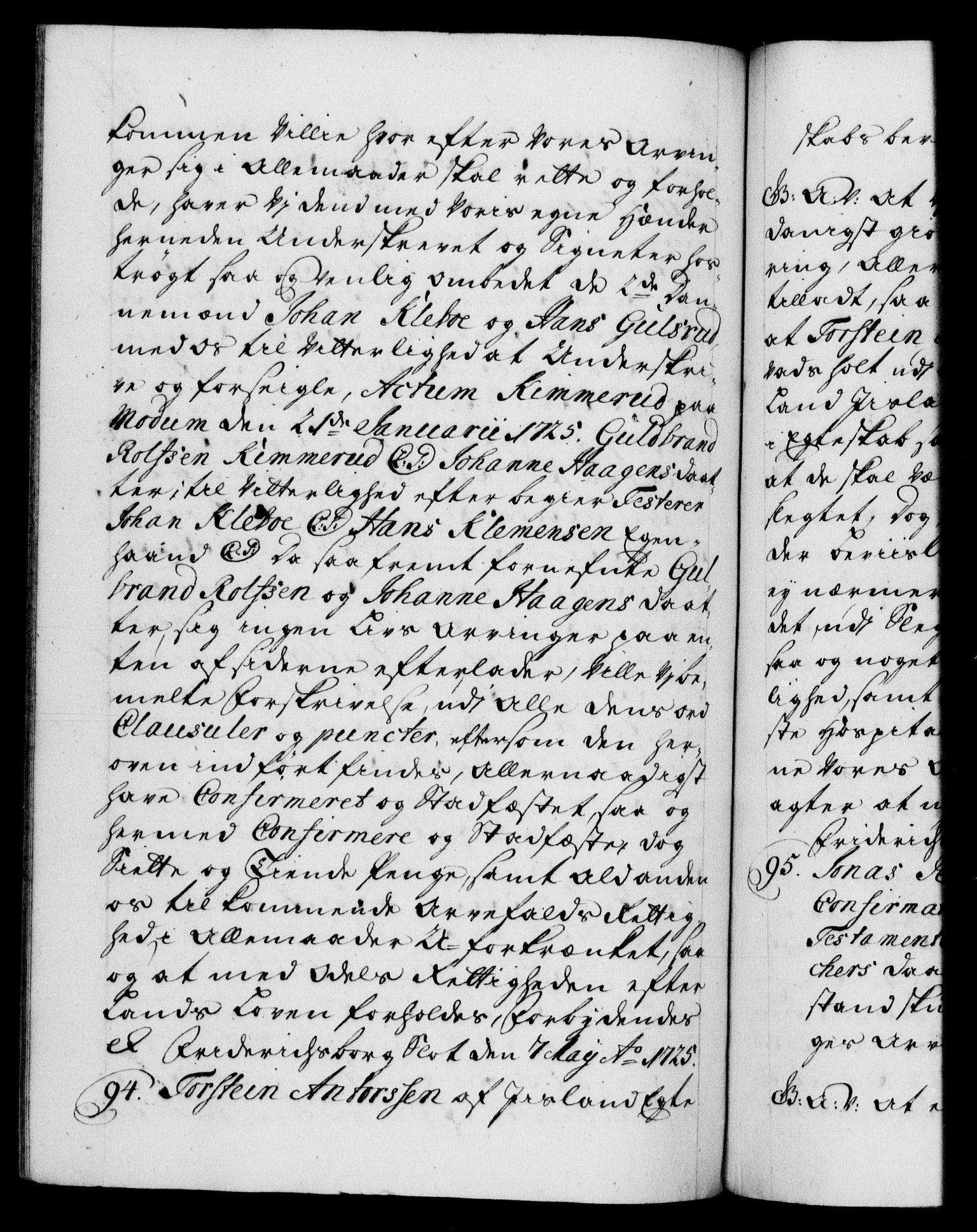 Danske Kanselli 1572-1799, AV/RA-EA-3023/F/Fc/Fca/Fcaa/L0024: Norske registre, 1723-1725, p. 556b