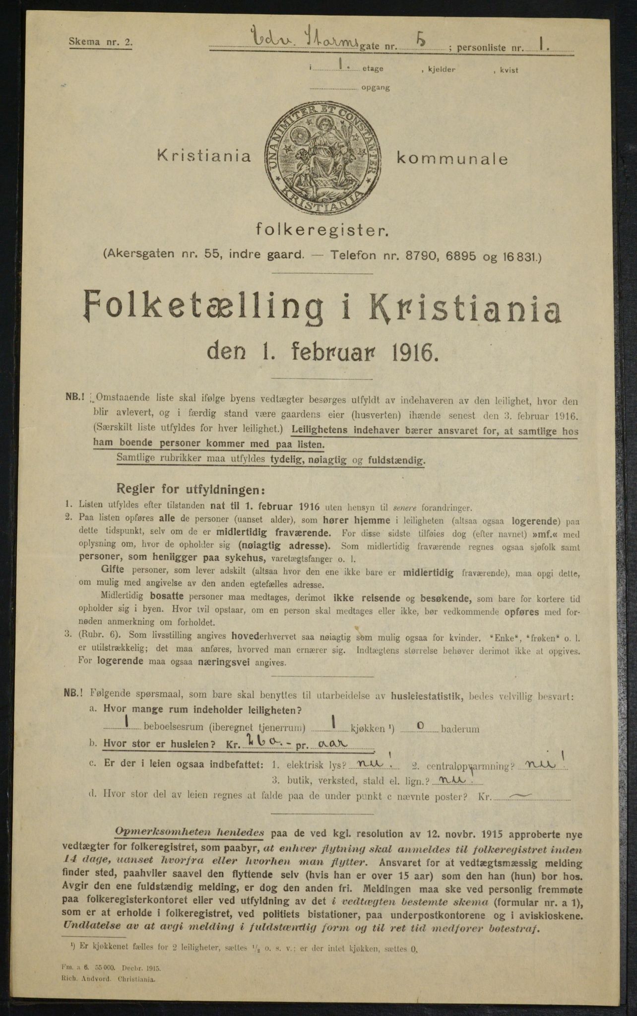 OBA, Municipal Census 1916 for Kristiania, 1916, p. 18941