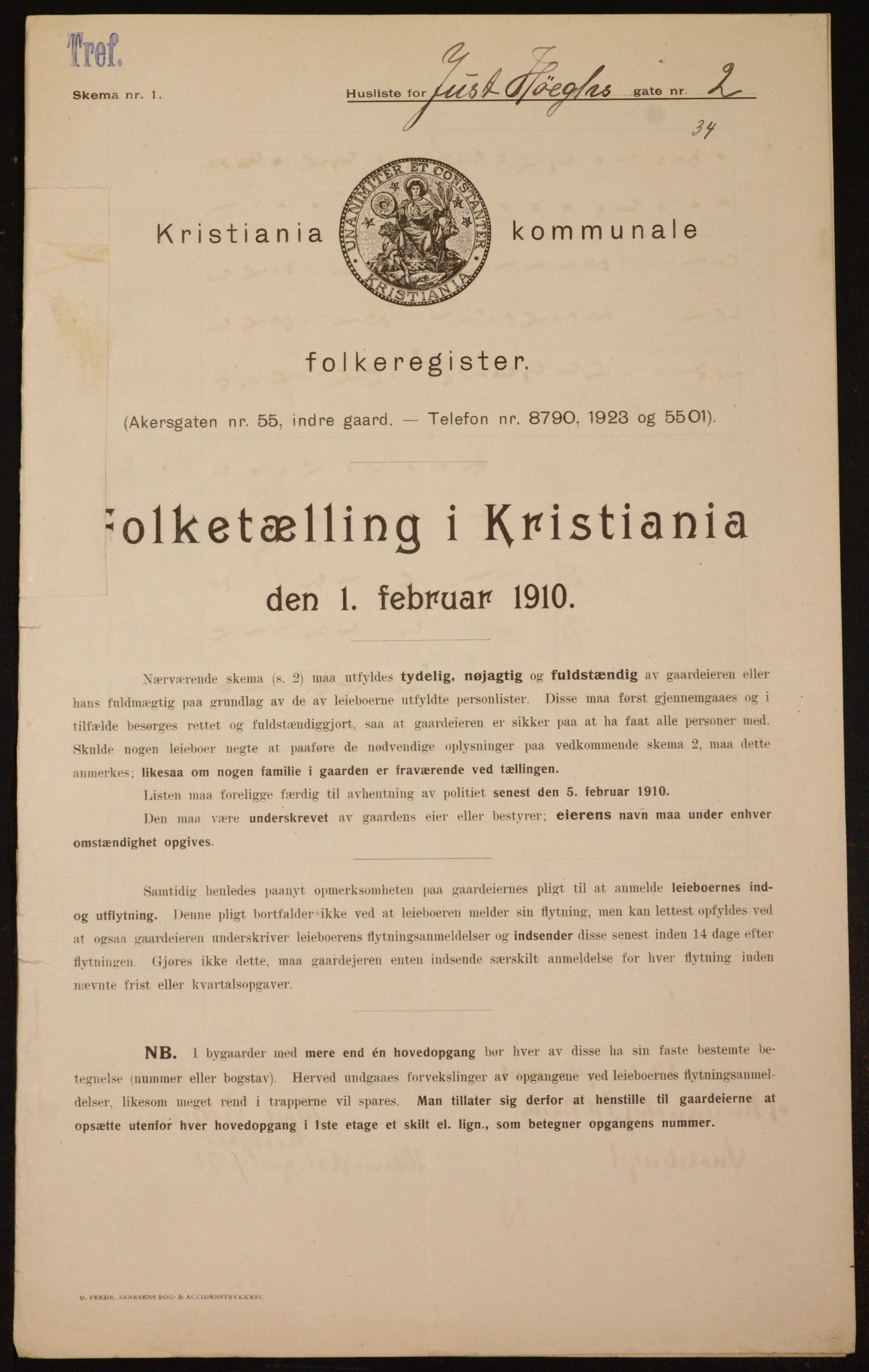 OBA, Municipal Census 1910 for Kristiania, 1910, p. 46241