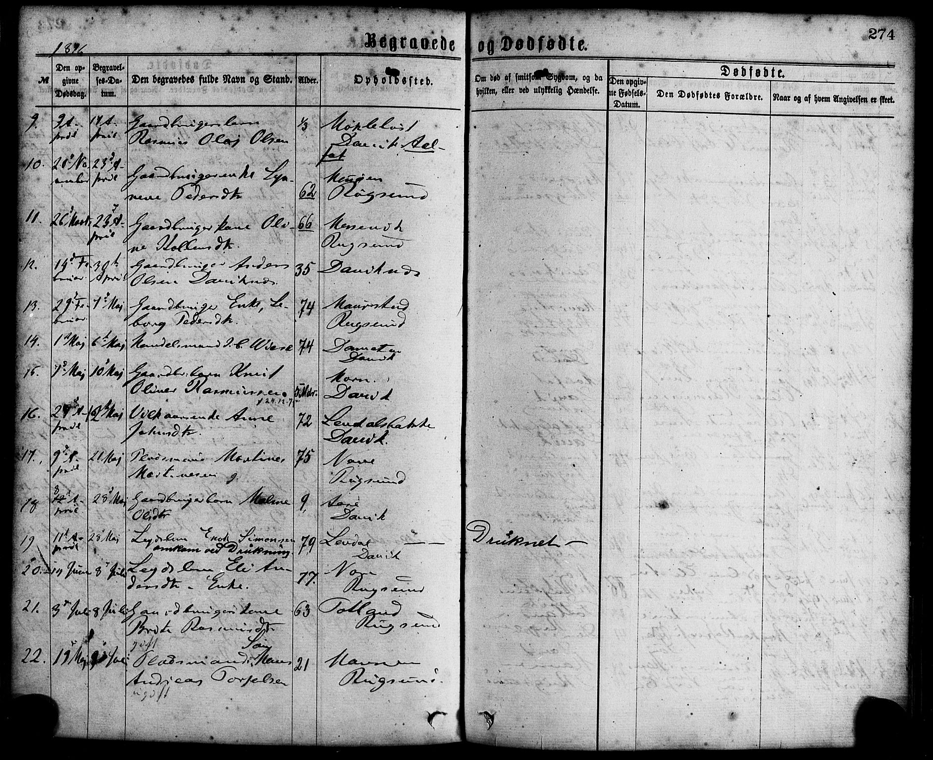 Davik sokneprestembete, AV/SAB-A-79701/H/Haa/Haaa/L0006: Parish register (official) no. A 6, 1867-1881, p. 274