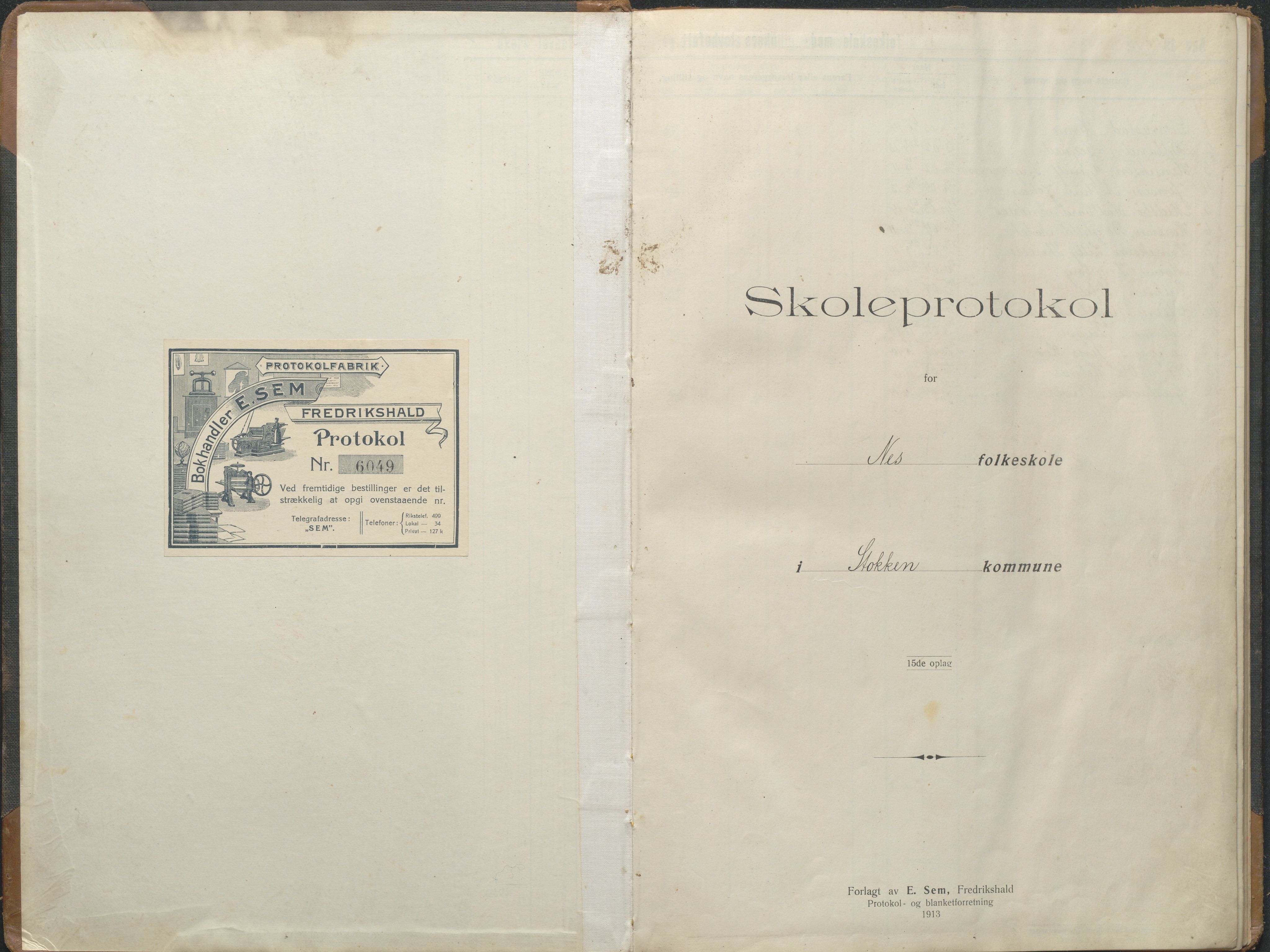 Stokken kommune, AAKS/KA0917-PK/04/04d/L0010: Skoleprotokoll, 1914-1934