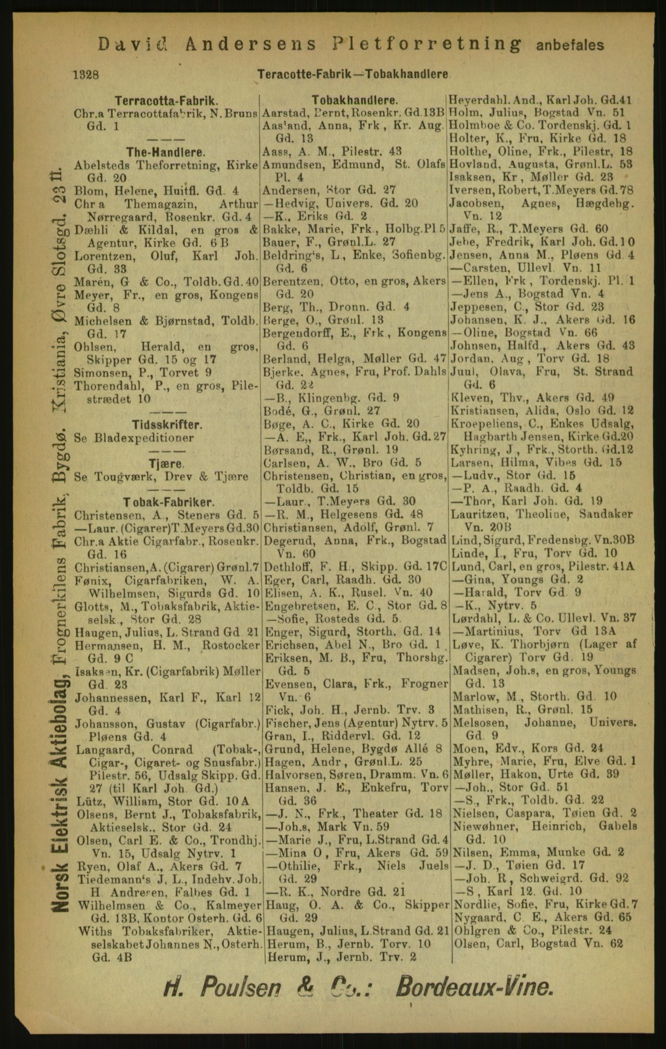 Kristiania/Oslo adressebok, PUBL/-, 1900, p. 1328