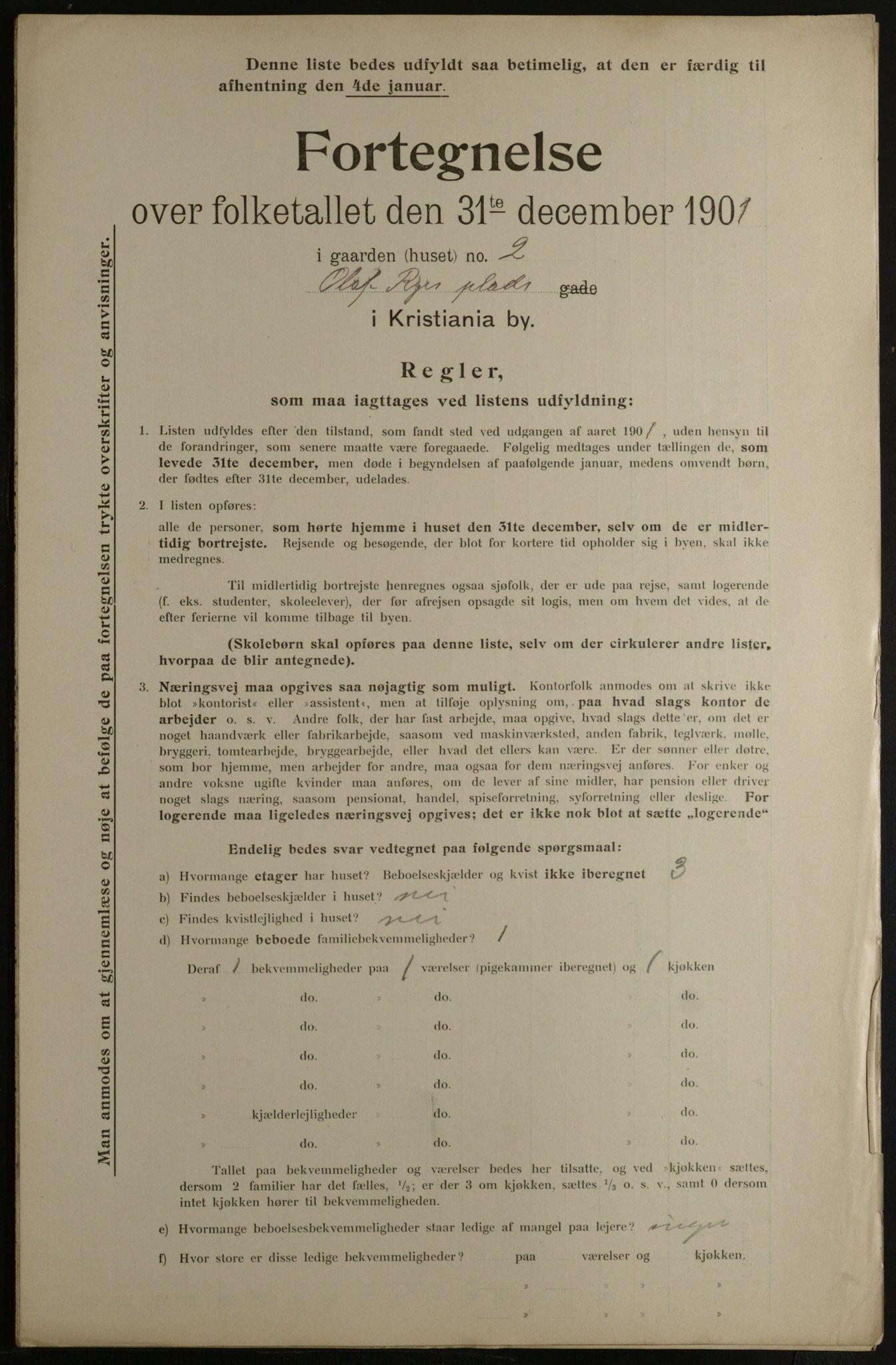 OBA, Municipal Census 1901 for Kristiania, 1901, p. 11499