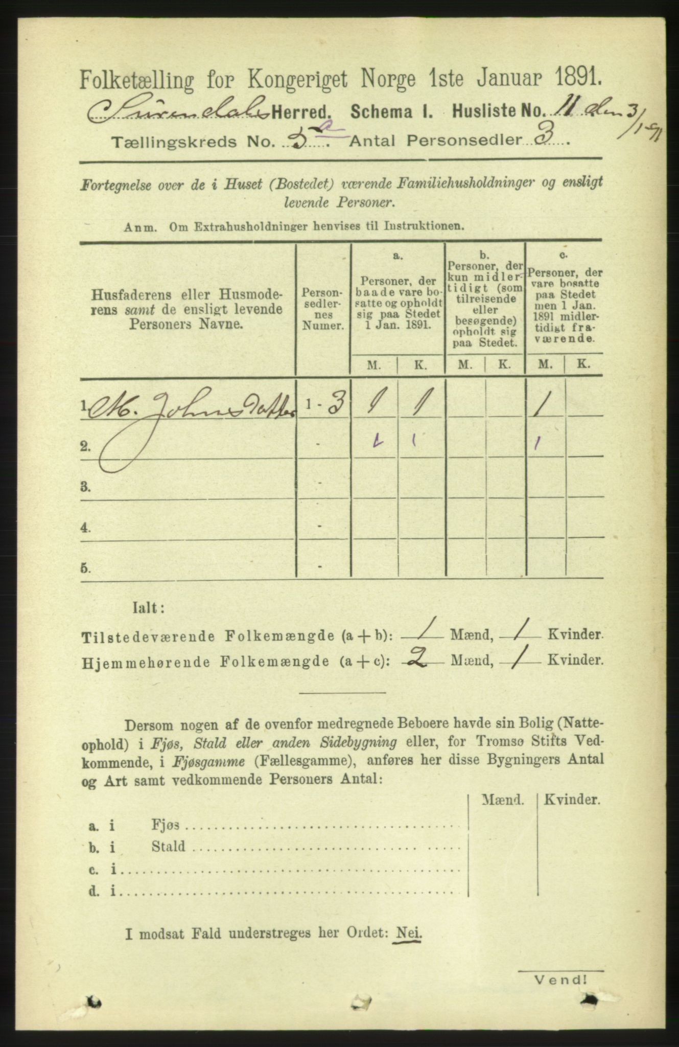 RA, 1891 census for 1566 Surnadal, 1891, p. 1394