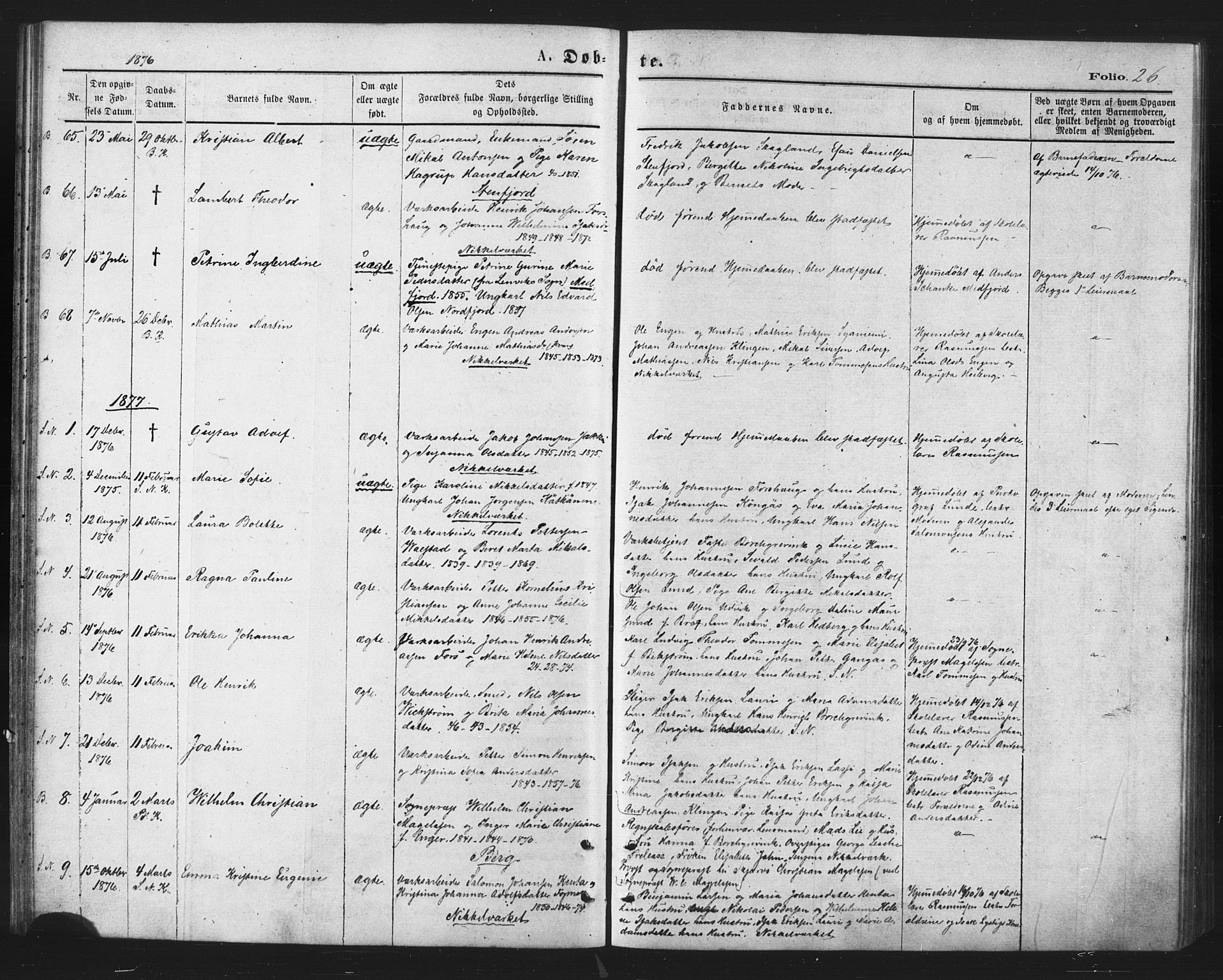 Berg sokneprestkontor, AV/SATØ-S-1318/G/Ga/Gaa/L0003kirke: Parish register (official) no. 3, 1872-1879, p. 26