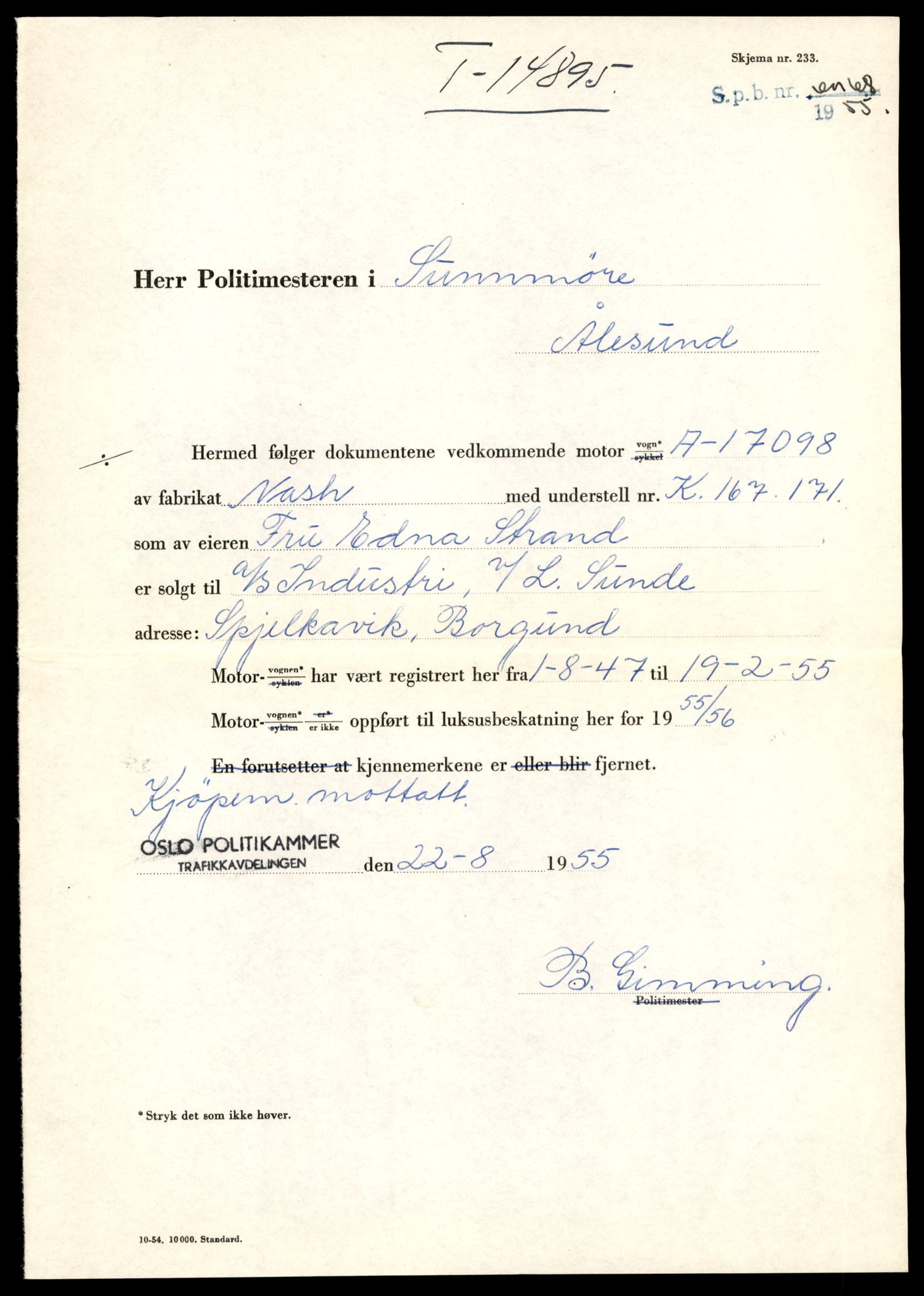Møre og Romsdal vegkontor - Ålesund trafikkstasjon, AV/SAT-A-4099/F/Fe/L0049: Registreringskort for kjøretøy T 14864 - T 18613, 1927-1998, p. 777