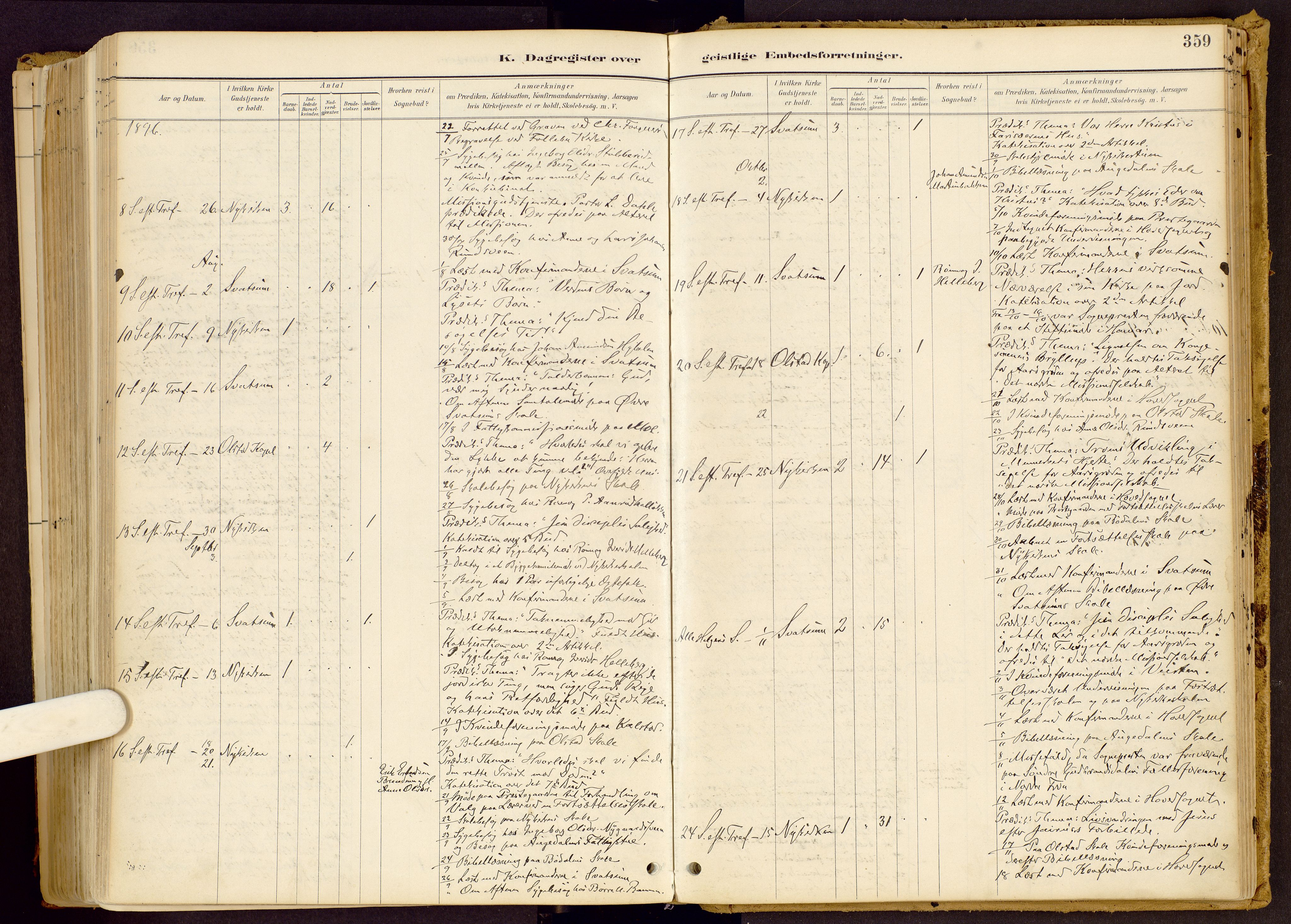 Vestre Gausdal prestekontor, SAH/PREST-094/H/Ha/Haa/L0001: Parish register (official) no. 1, 1887-1914, p. 359