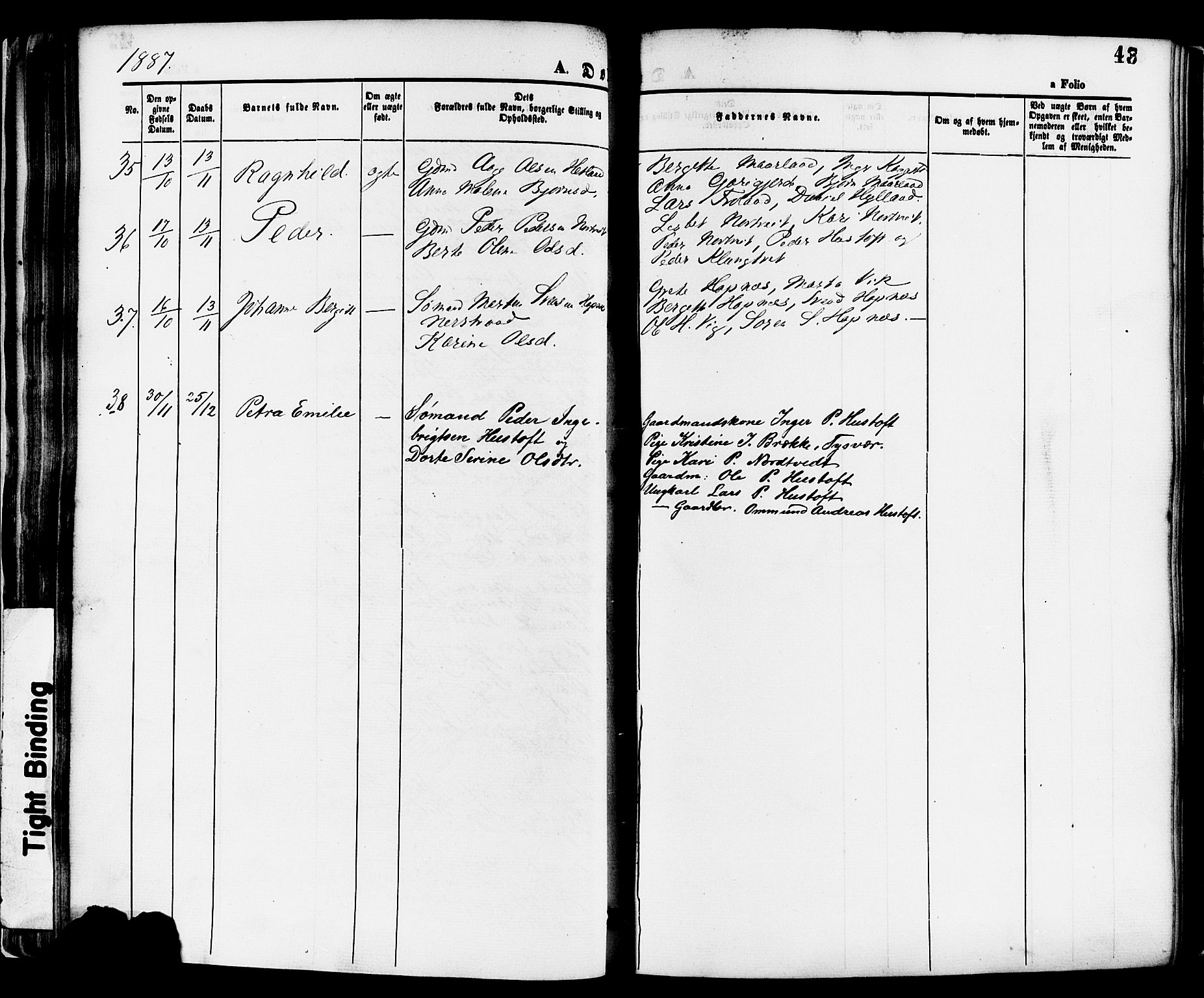 Nedstrand sokneprestkontor, SAST/A-101841/01/IV: Parish register (official) no. A 11, 1877-1887, p. 48