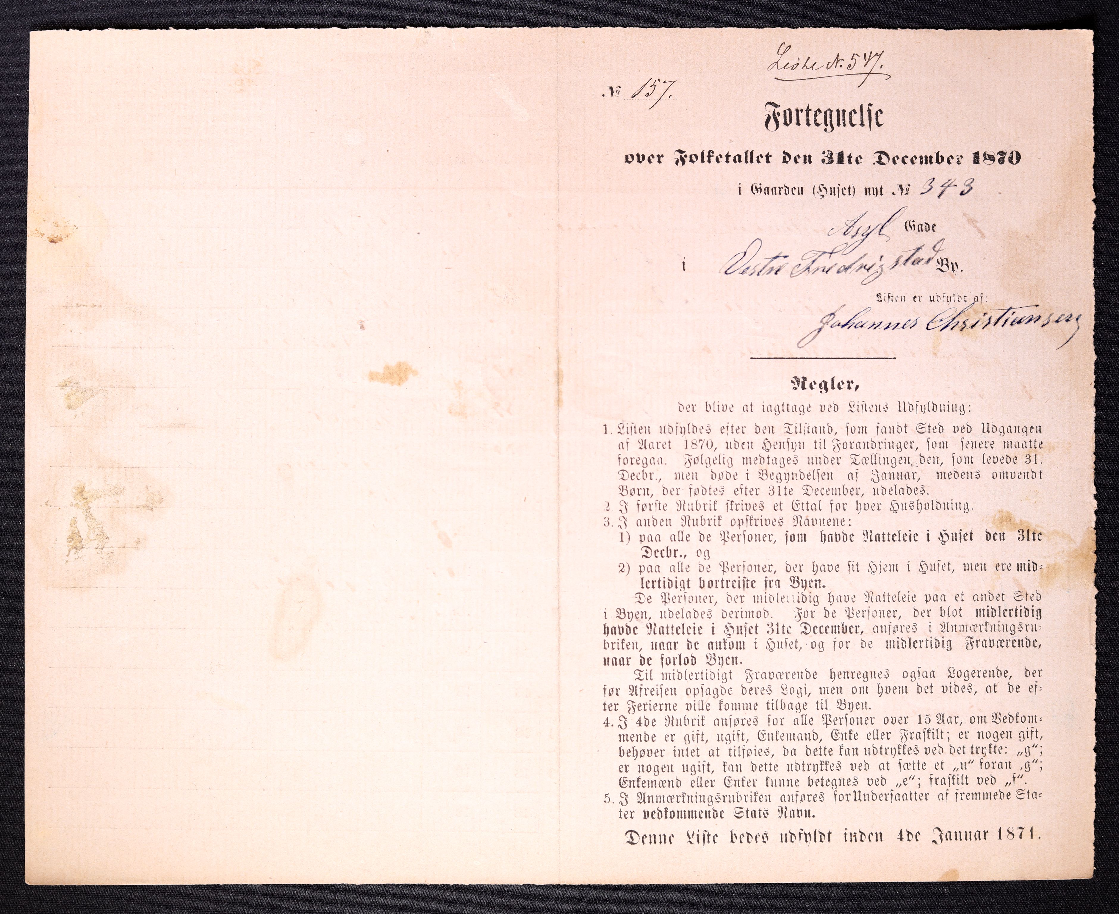 RA, 1870 census for 0103 Fredrikstad, 1870, p. 1089