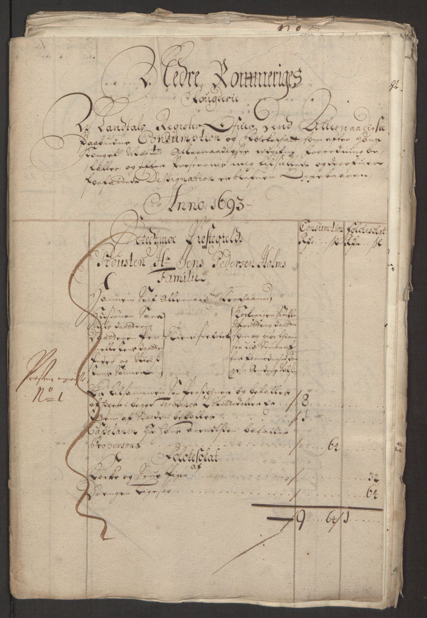 Rentekammeret inntil 1814, Reviderte regnskaper, Fogderegnskap, AV/RA-EA-4092/R11/L0578: Fogderegnskap Nedre Romerike, 1693, p. 190