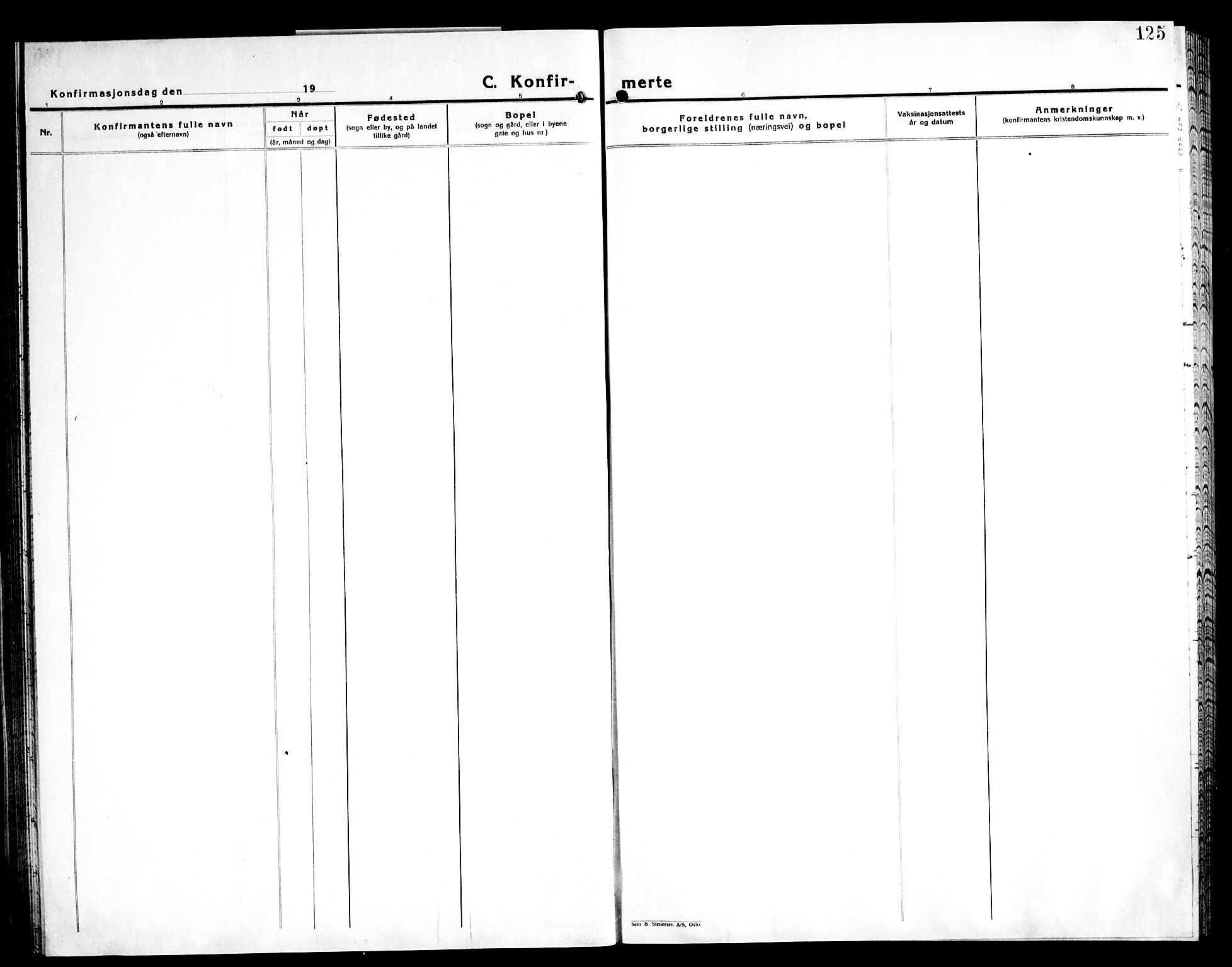 Ministerialprotokoller, klokkerbøker og fødselsregistre - Nordland, AV/SAT-A-1459/861/L0881: Parish register (copy) no. 861C07, 1938-1945, p. 125