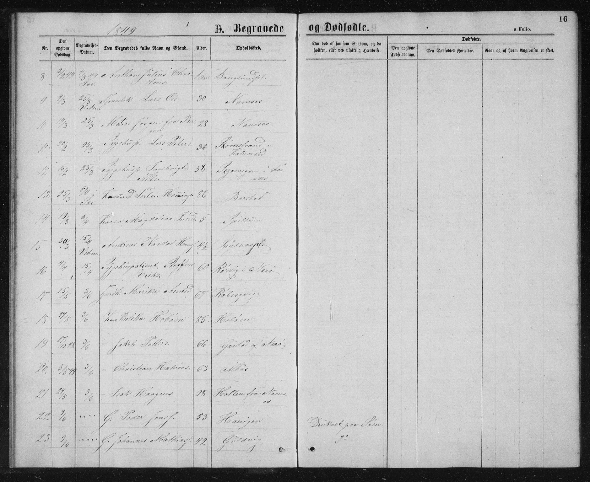 Ministerialprotokoller, klokkerbøker og fødselsregistre - Nord-Trøndelag, SAT/A-1458/768/L0569: Parish register (official) no. 768A04, 1836-1865, p. 16