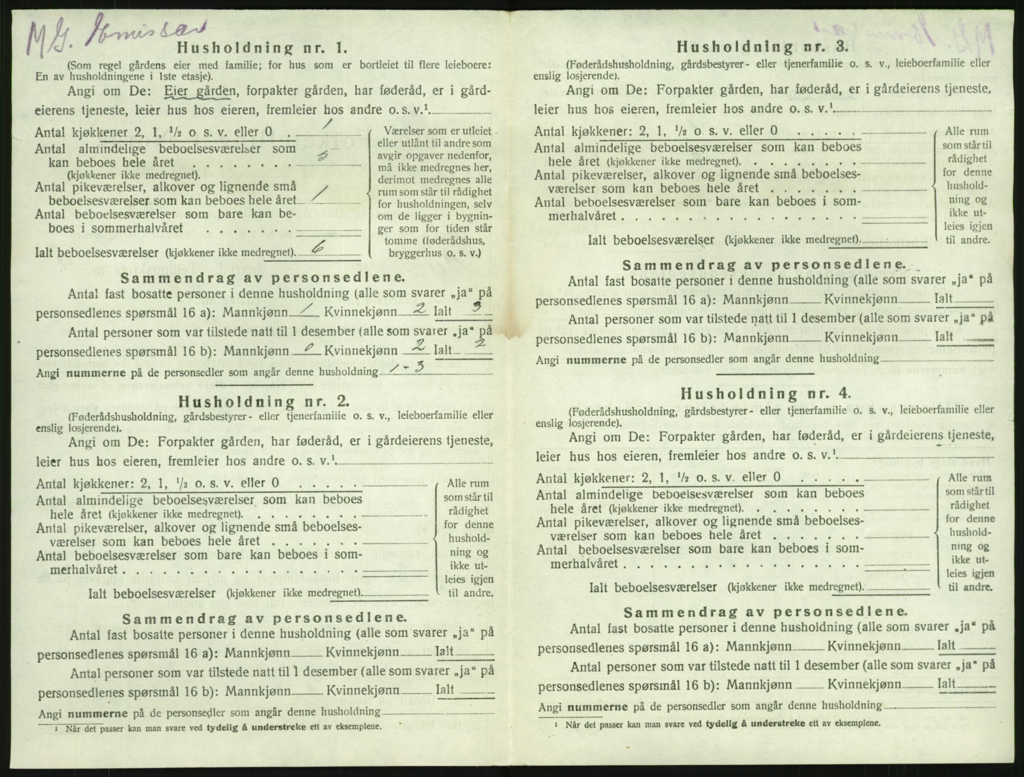 SAKO, 1920 census for Brunlanes, 1920, p. 1224