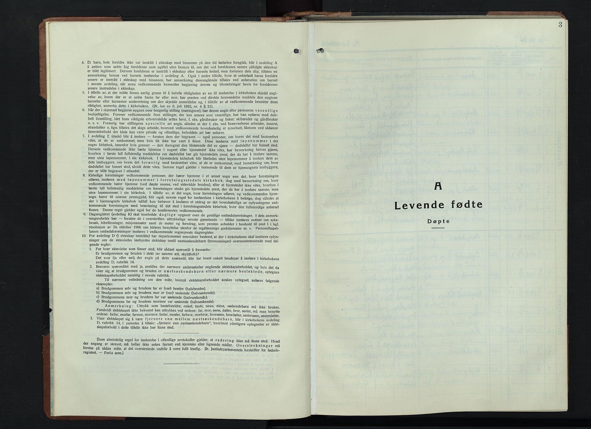 Gran prestekontor, SAH/PREST-112/H/Ha/Hab/L0009: Parish register (copy) no. 9, 1933-1950, p. 3