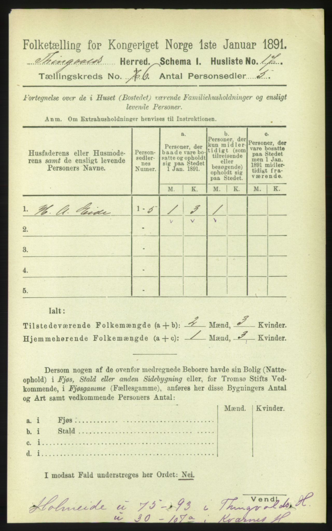 RA, 1891 census for 1560 Tingvoll, 1891, p. 2386