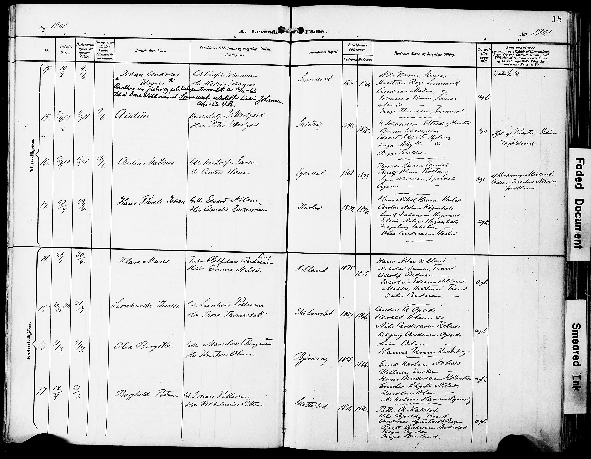 Ministerialprotokoller, klokkerbøker og fødselsregistre - Nordland, AV/SAT-A-1459/859/L0848: Parish register (official) no. 859A08, 1900-1912, p. 18