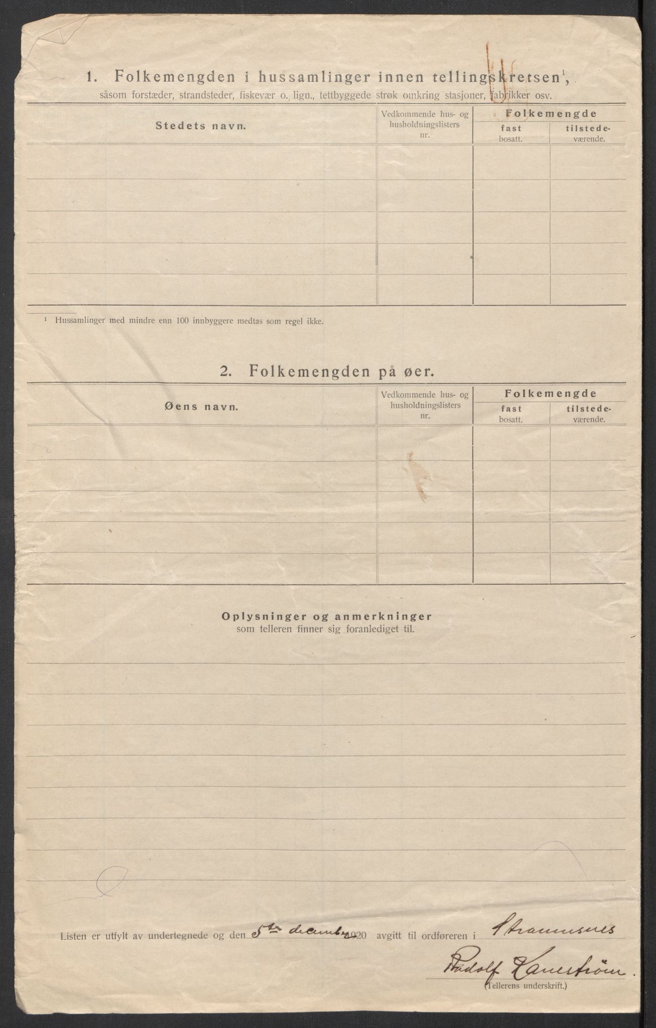 SAT, 1920 census for Straumsnes, 1920, p. 30