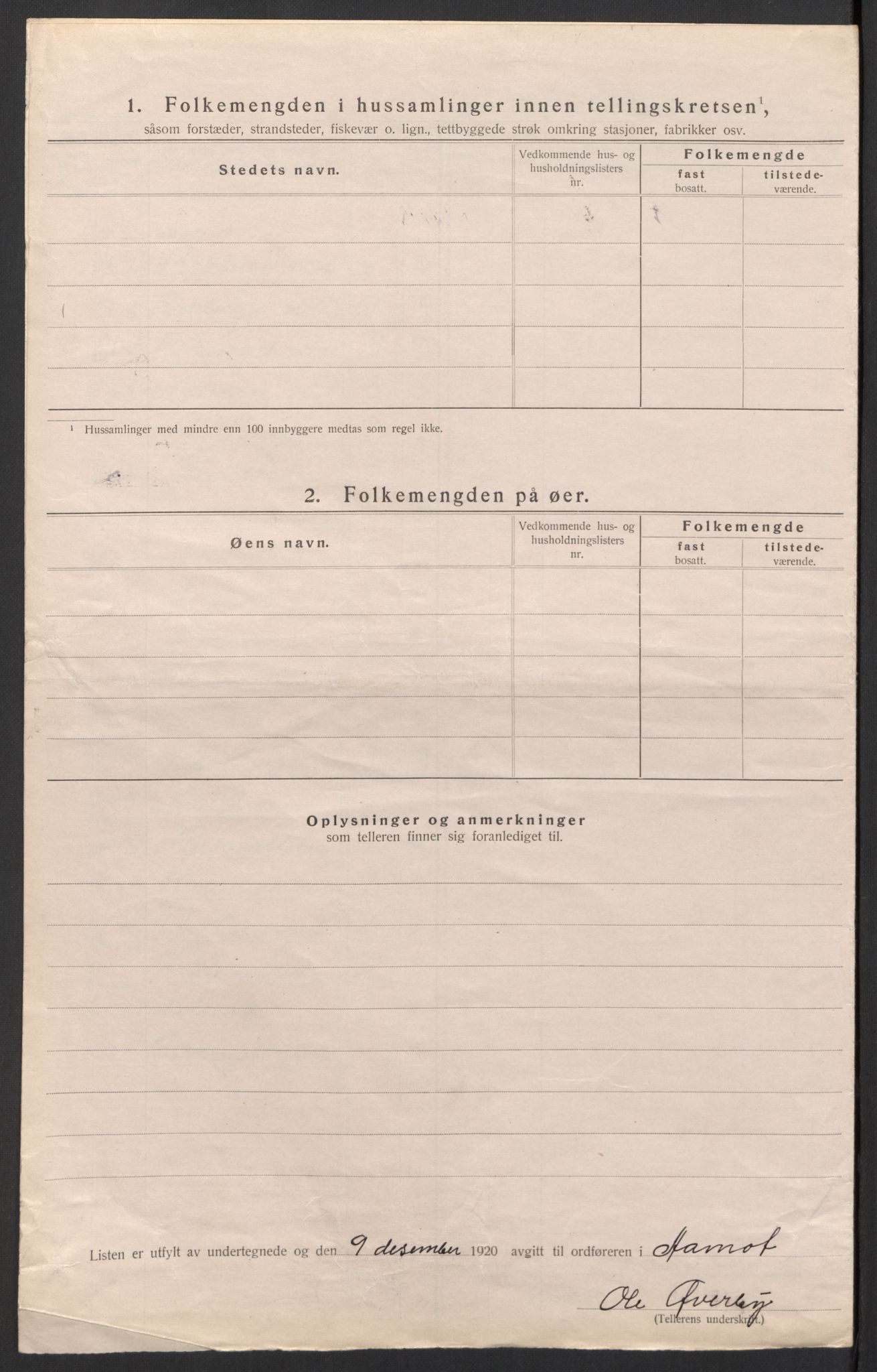 SAH, 1920 census for Åmot, 1920, p. 46