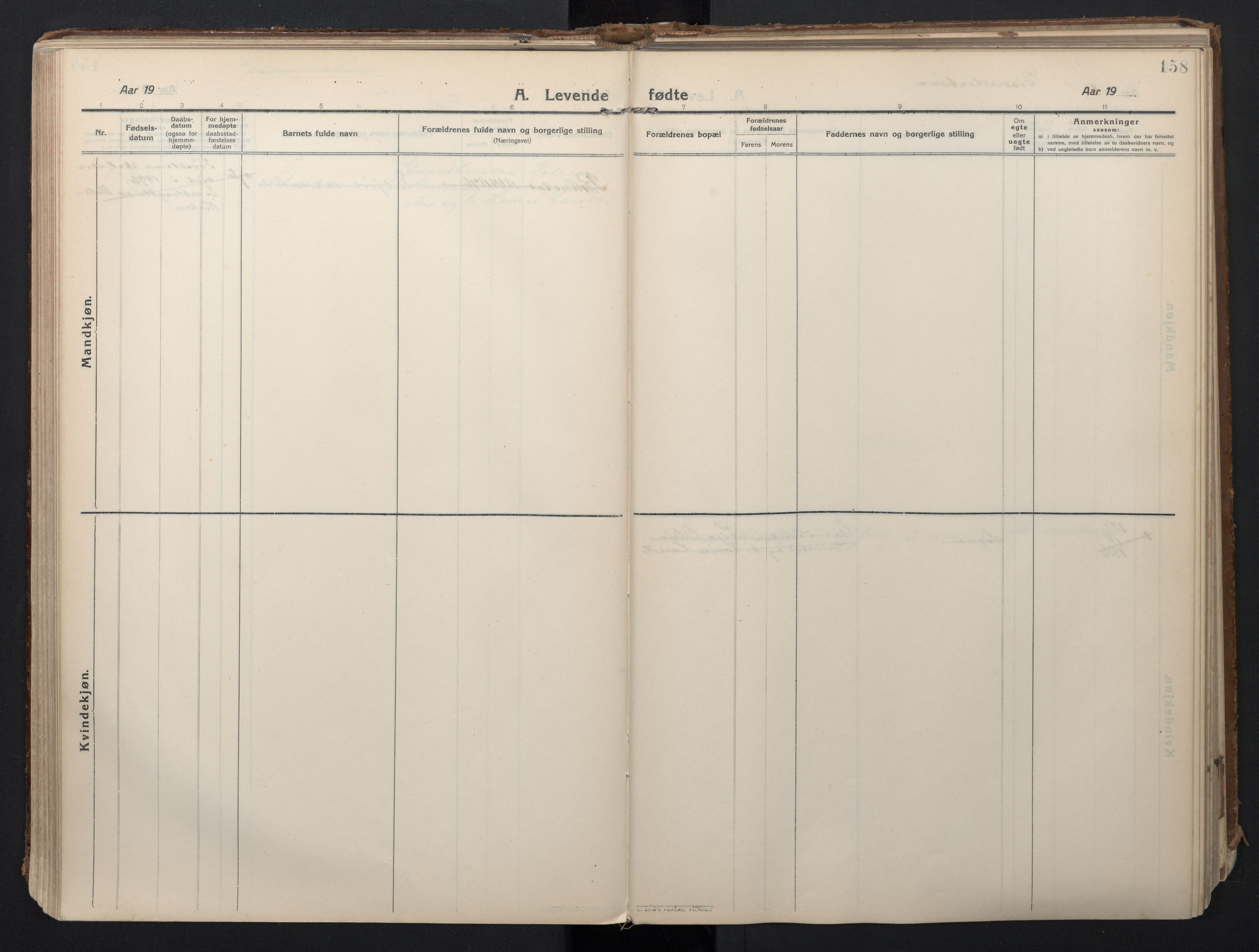 Ministerialprotokoller, klokkerbøker og fødselsregistre - Møre og Romsdal, AV/SAT-A-1454/523/L0337: Parish register (official) no. 523A04, 1911-1929, p. 158