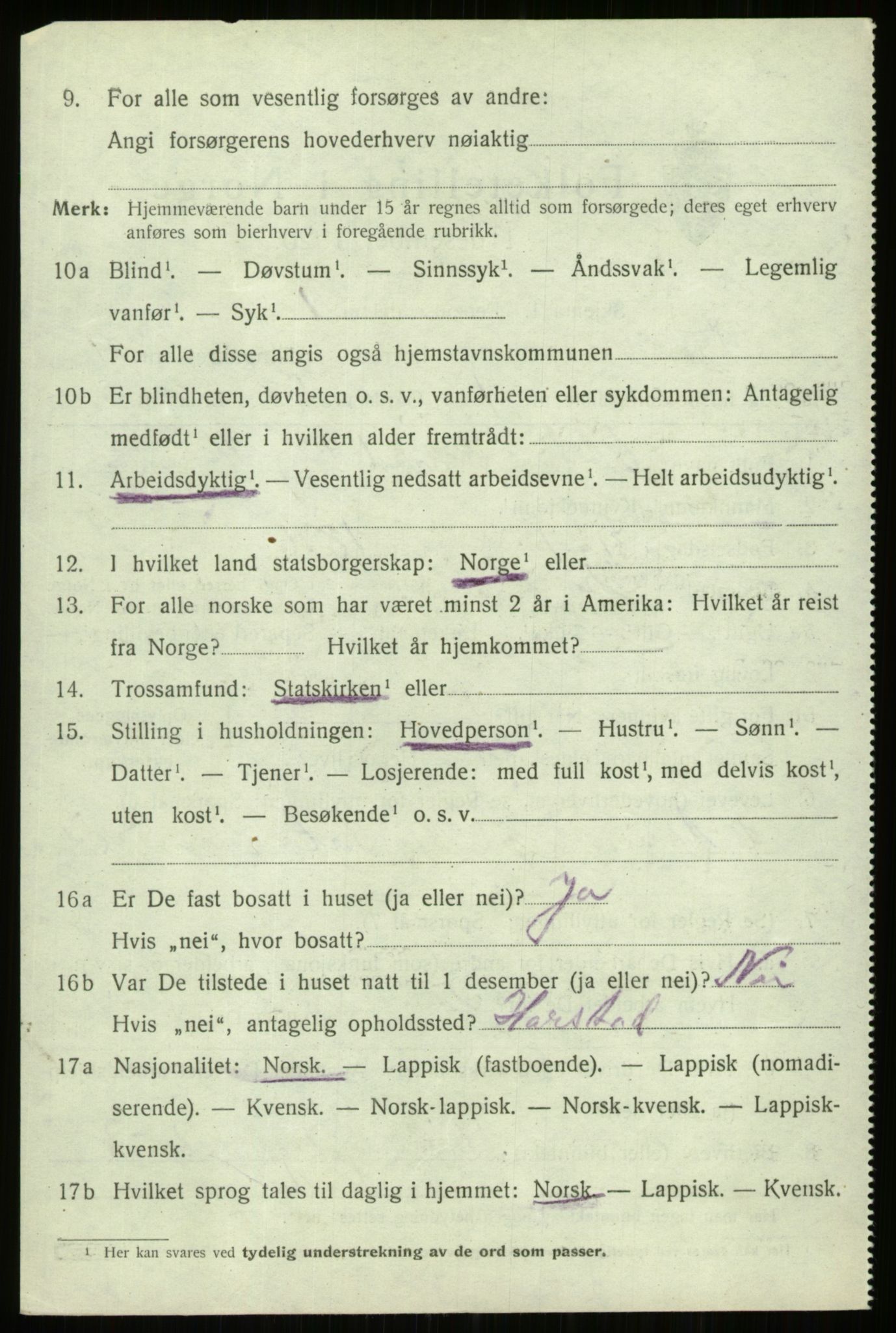 SATØ, 1920 census for Trondenes, 1920, p. 23076