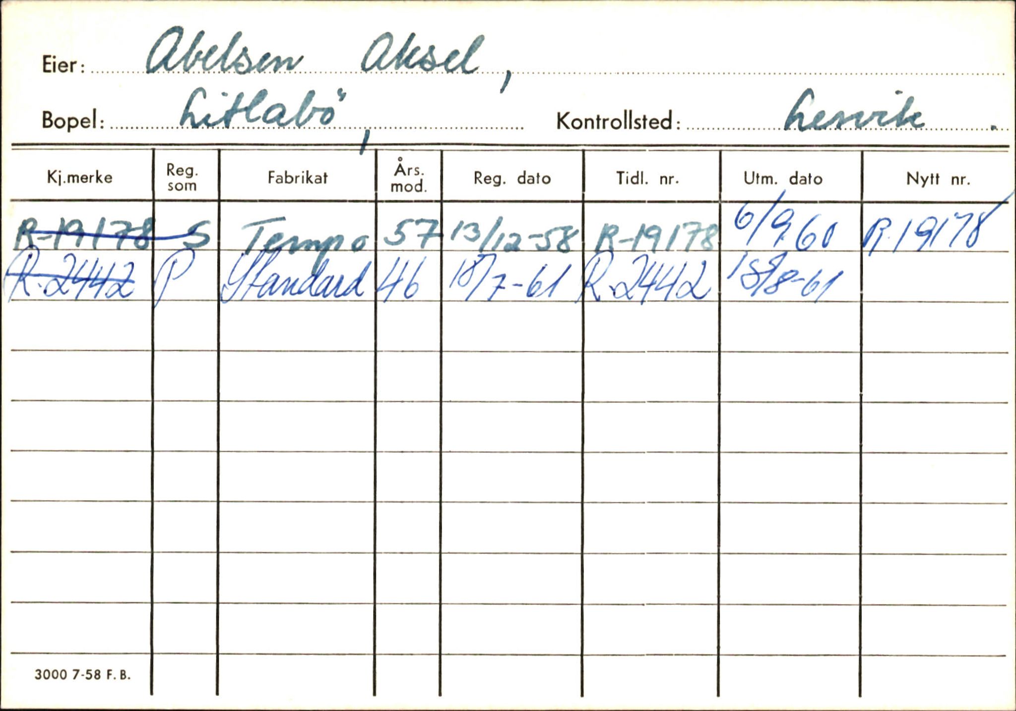 Statens vegvesen, Hordaland vegkontor, AV/SAB-A-5201/2/Ha/L0001: R-eierkort A, 1920-1971, p. 15