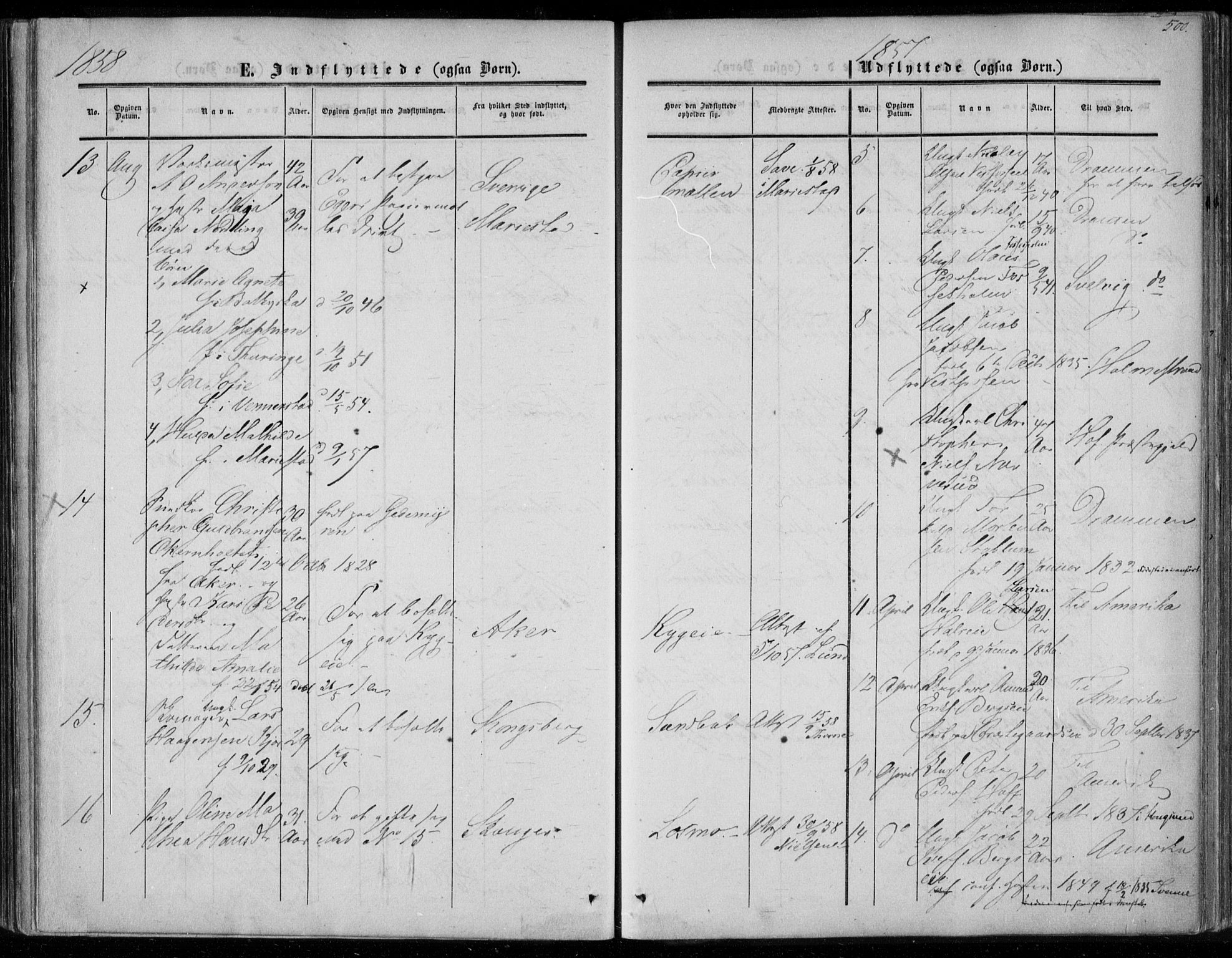 Eiker kirkebøker, AV/SAKO-A-4/F/Fa/L0015b: Parish register (official) no. I 15B, 1854-1860, p. 500