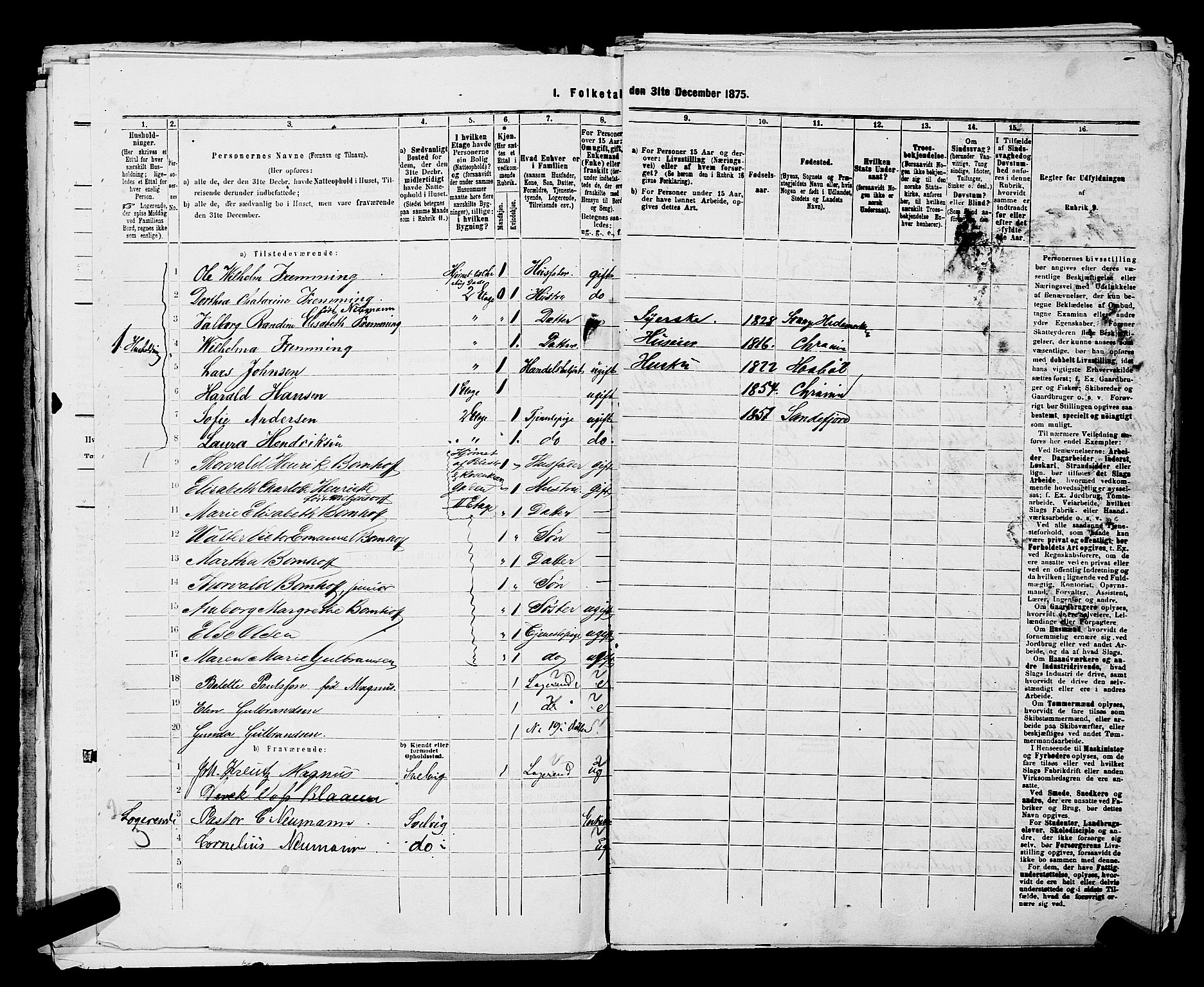 RA, 1875 census for 0301 Kristiania, 1875, p. 3388