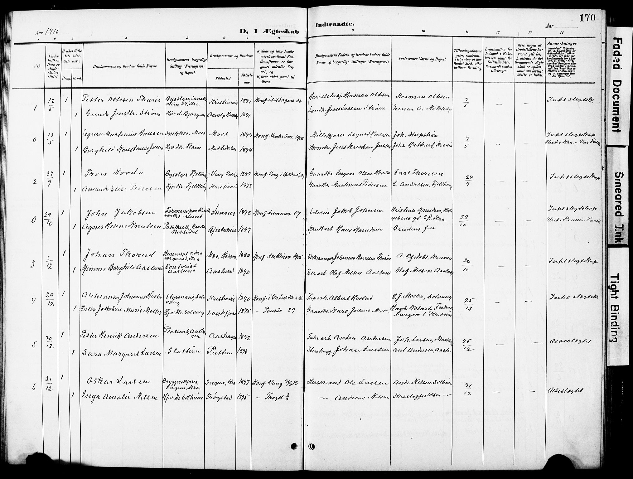 Nittedal prestekontor Kirkebøker, SAO/A-10365a/G/Ga/L0003: Parish register (copy) no. I 3, 1902-1929, p. 170
