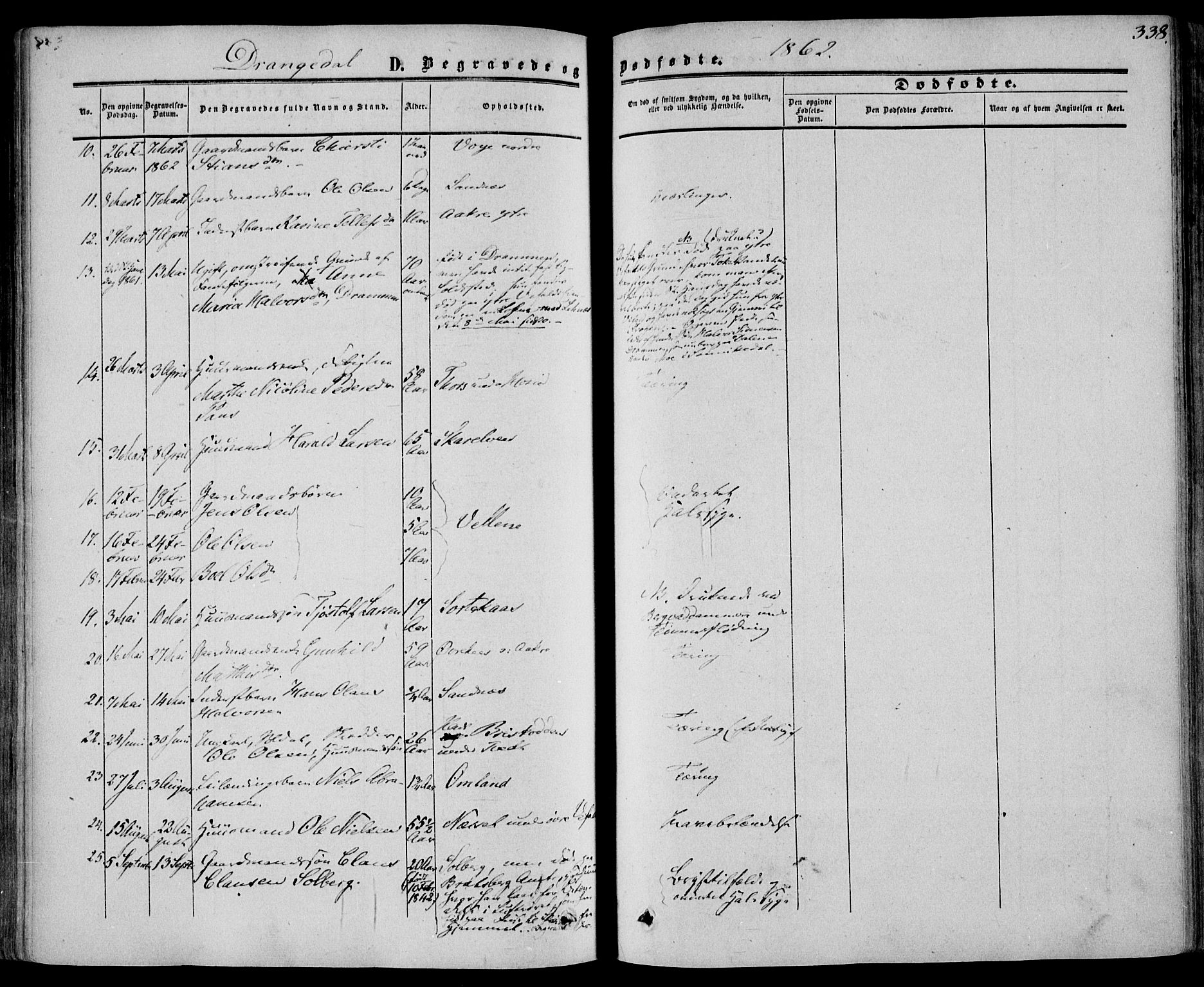 Drangedal kirkebøker, SAKO/A-258/F/Fa/L0008: Parish register (official) no. 8, 1857-1871, p. 338