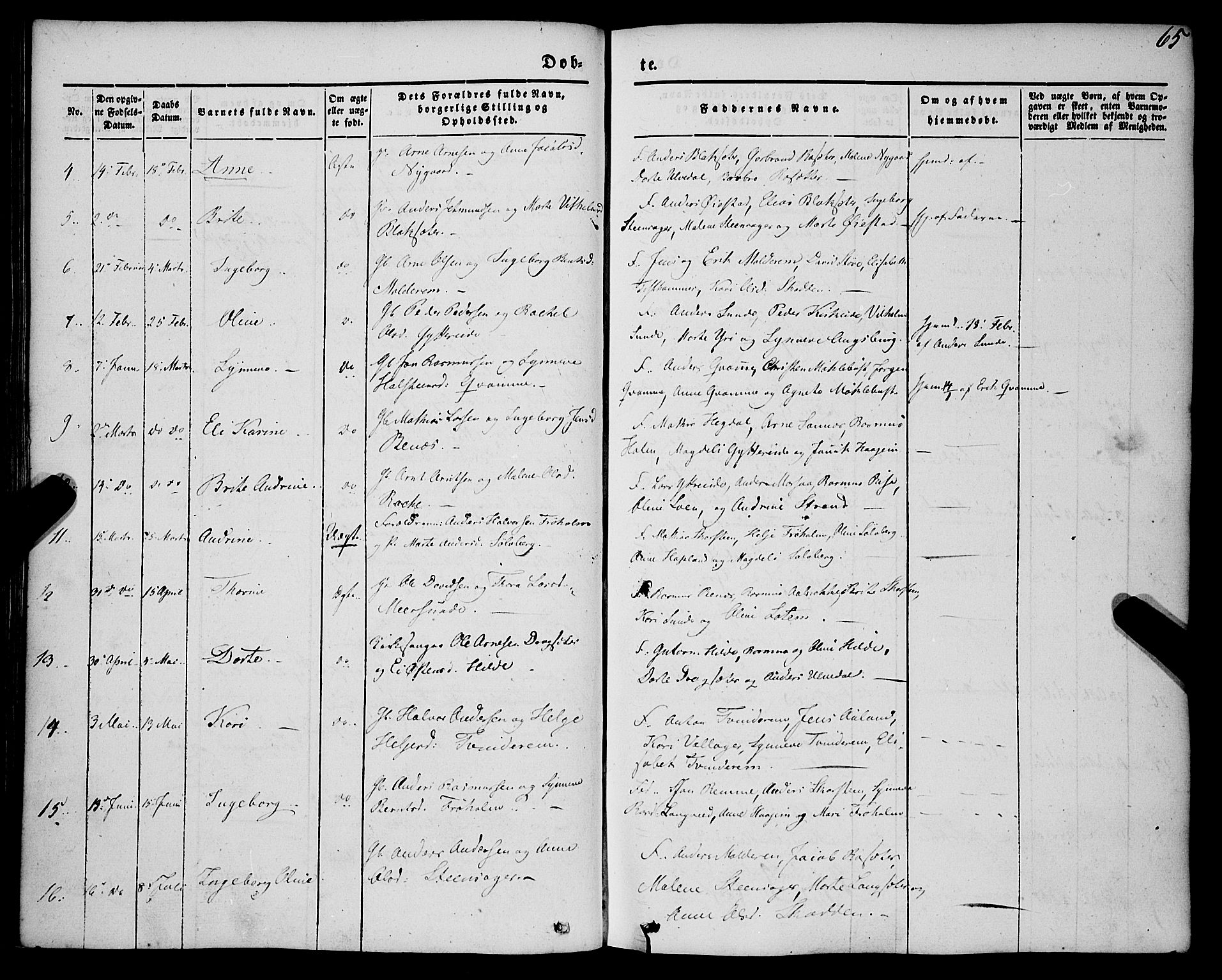 Innvik sokneprestembete, SAB/A-80501: Parish register (official) no. A 5, 1847-1865, p. 65