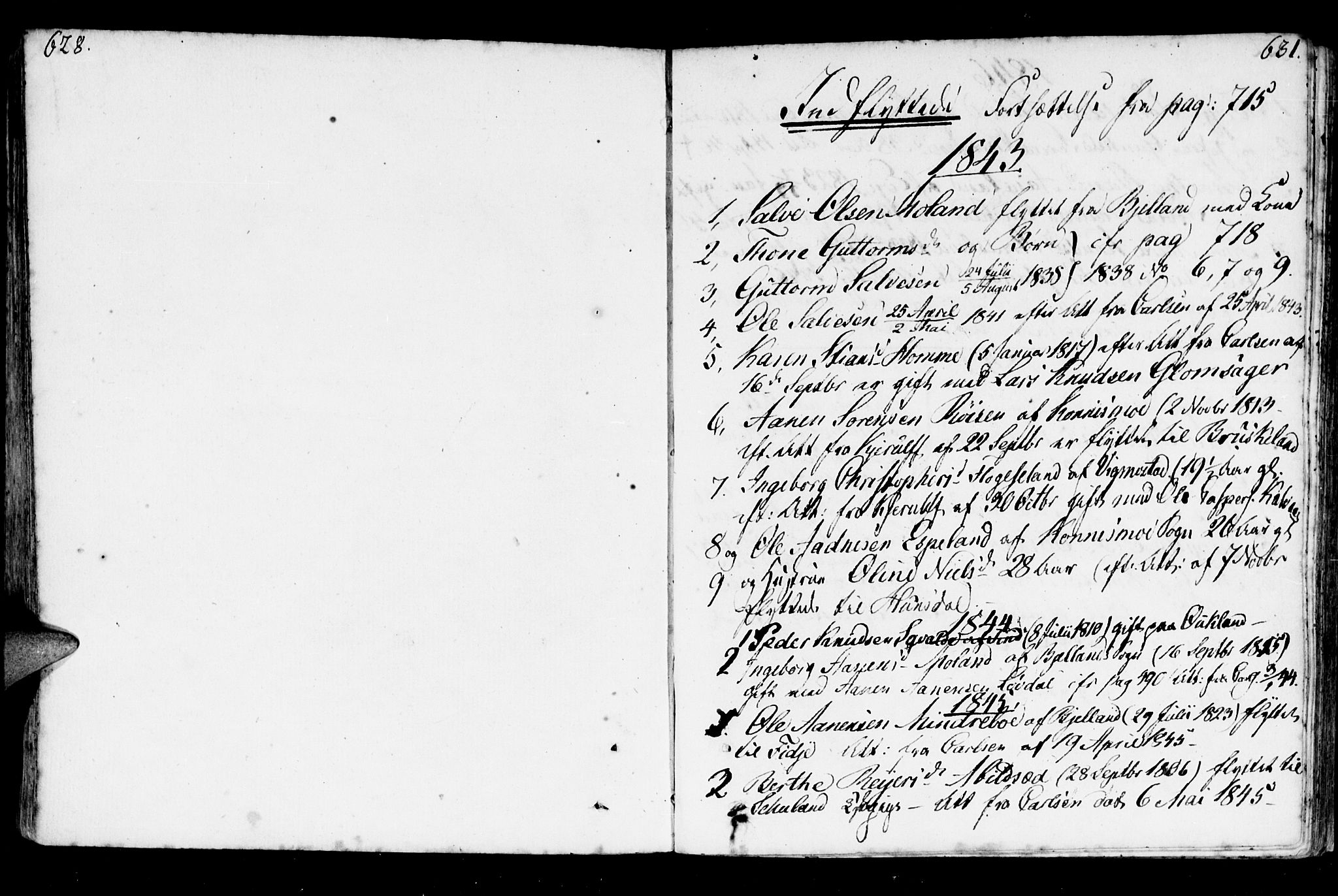 Holum sokneprestkontor, AV/SAK-1111-0022/F/Fa/Fab/L0004: Parish register (official) no. A 4, 1774-1847, p. 630-631