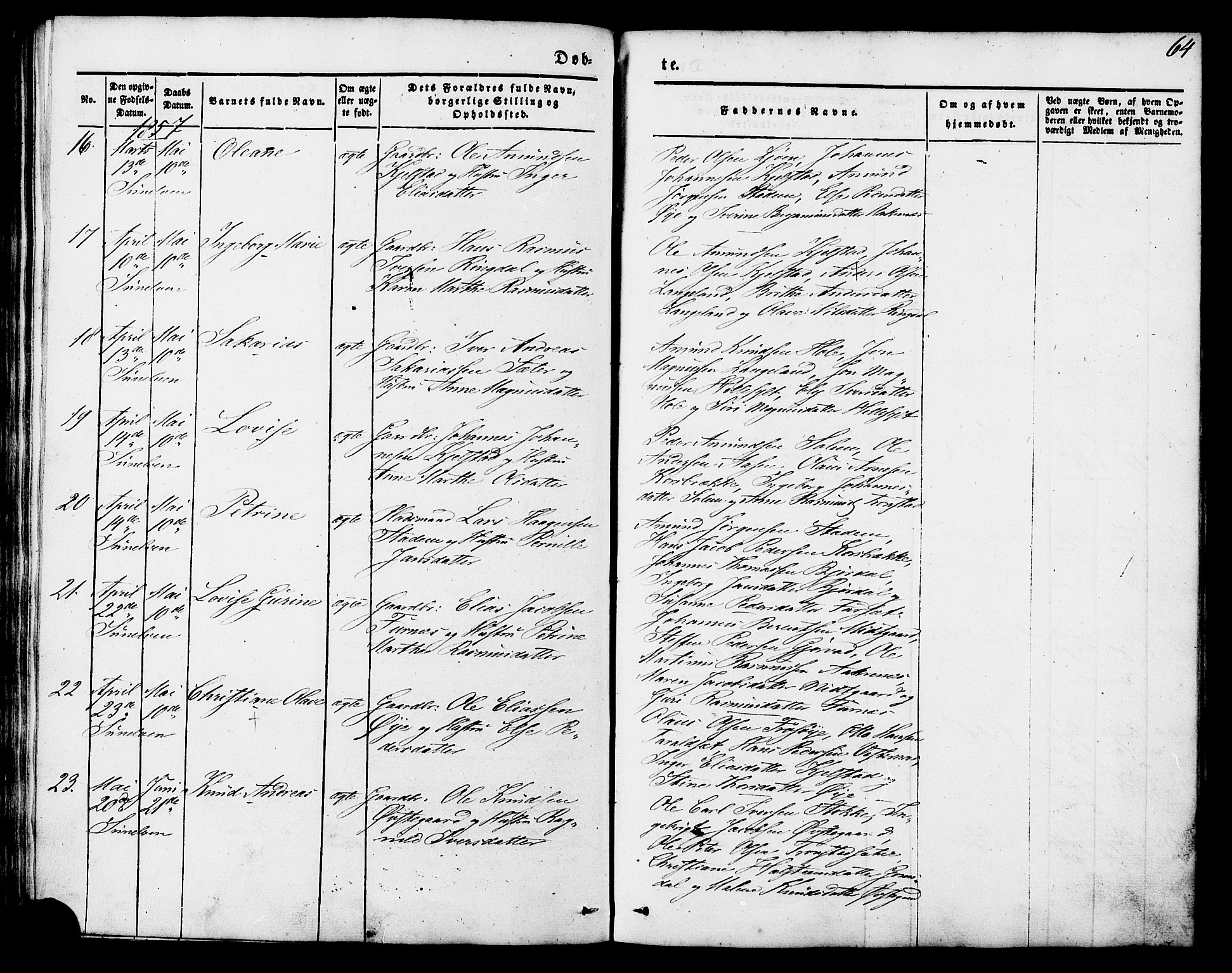 Ministerialprotokoller, klokkerbøker og fødselsregistre - Møre og Romsdal, AV/SAT-A-1454/517/L0222: Parish register (official) no. 517A02, 1846-1862, p. 64