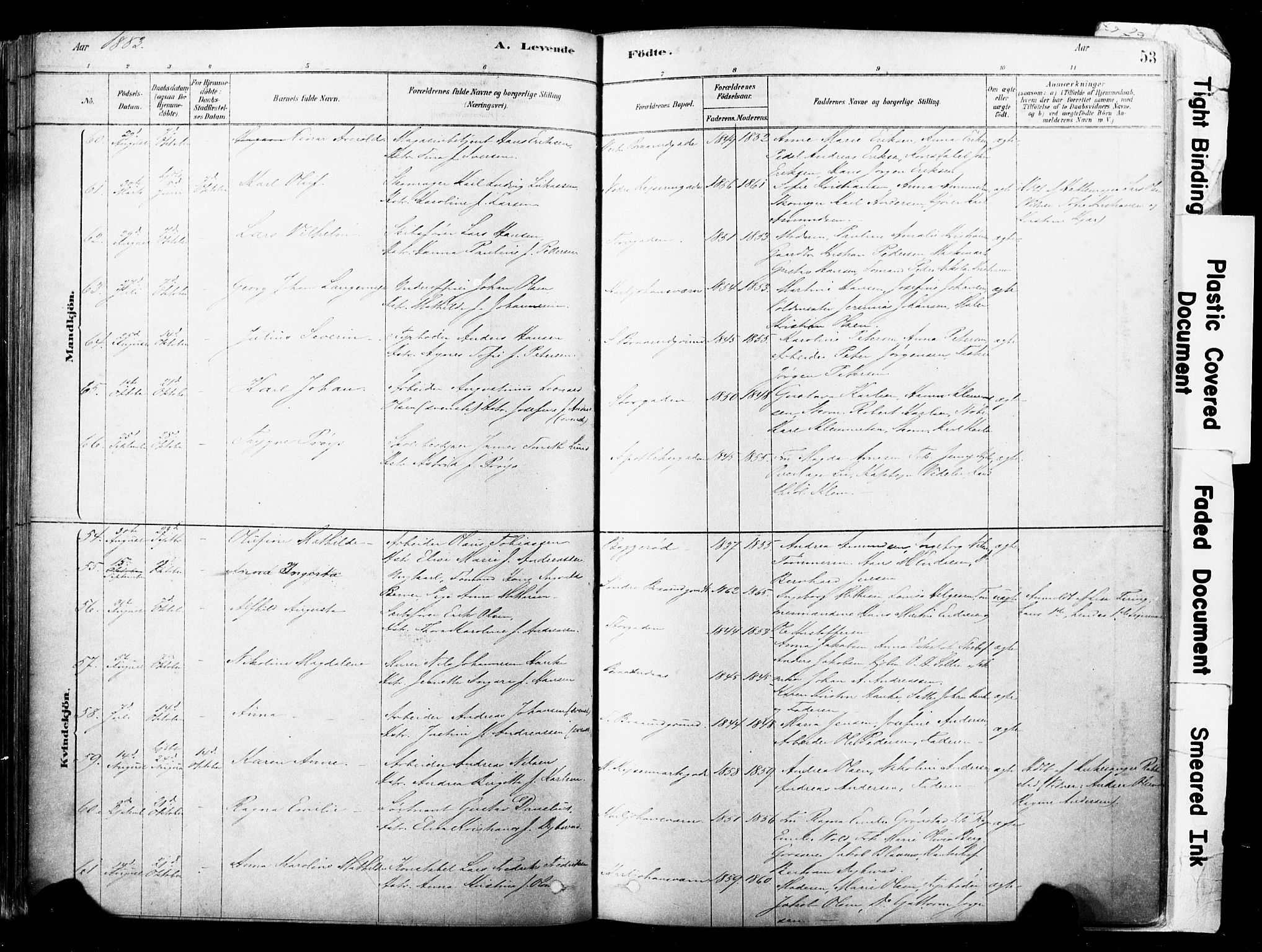 Horten kirkebøker, AV/SAKO-A-348/F/Fa/L0003: Parish register (official) no. 3, 1878-1887, p. 53