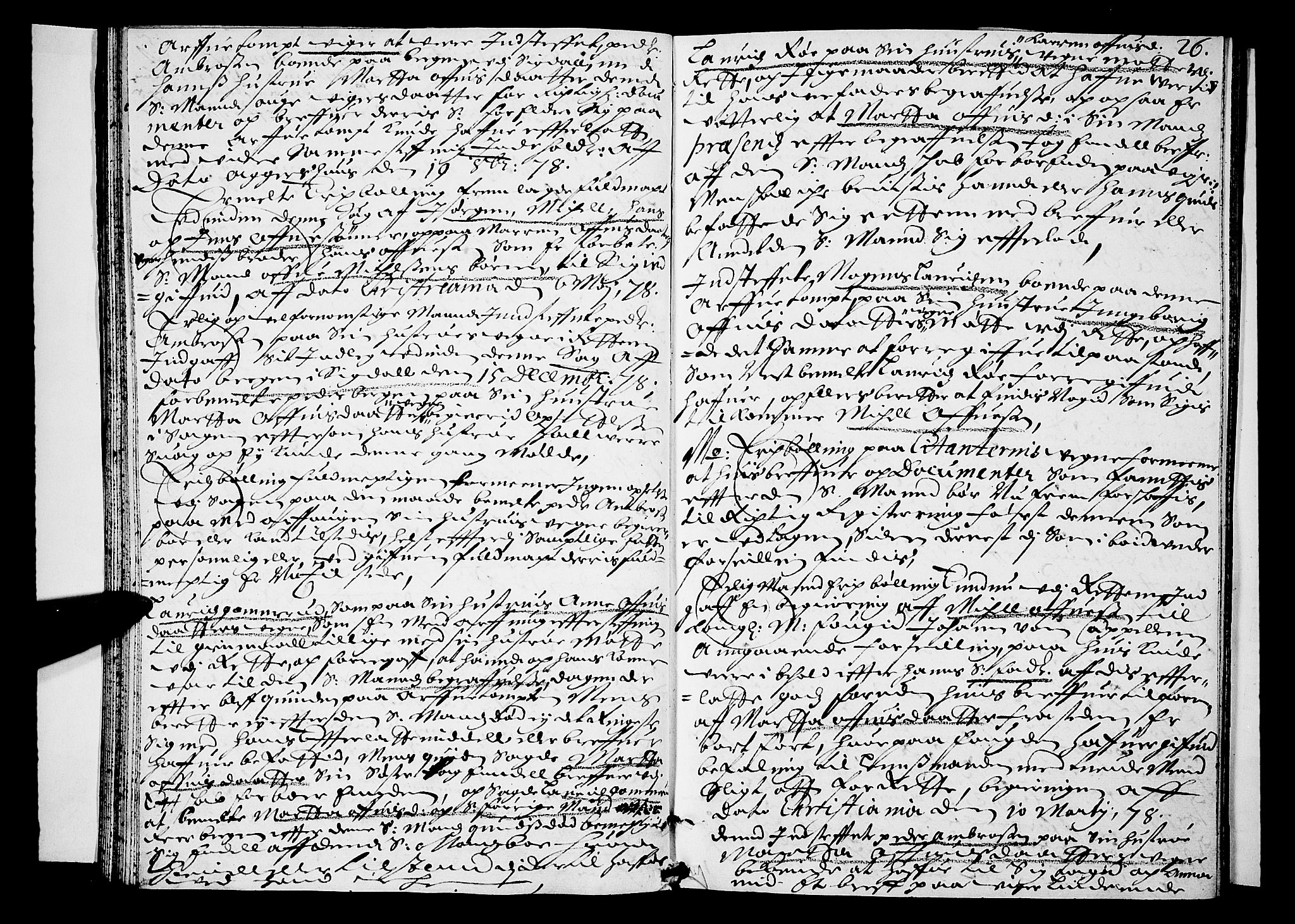 Lier, Røyken og Hurum sorenskriveri, AV/SAKO-A-89/F/Fa/L0019: Tingbok, 1678, p. 26