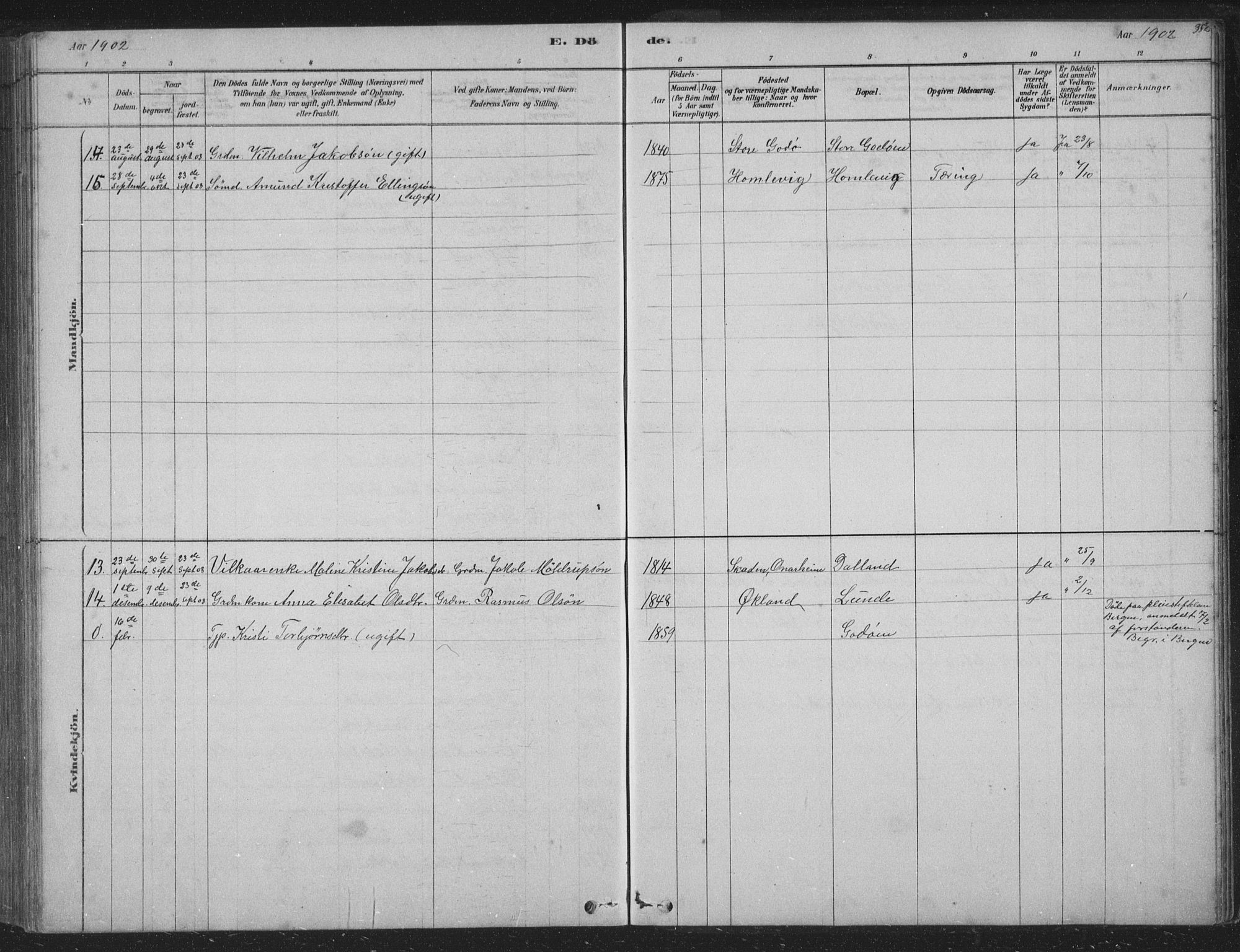 Tysnes sokneprestembete, AV/SAB-A-78601/H/Hab: Parish register (copy) no. B 2, 1878-1918, p. 352