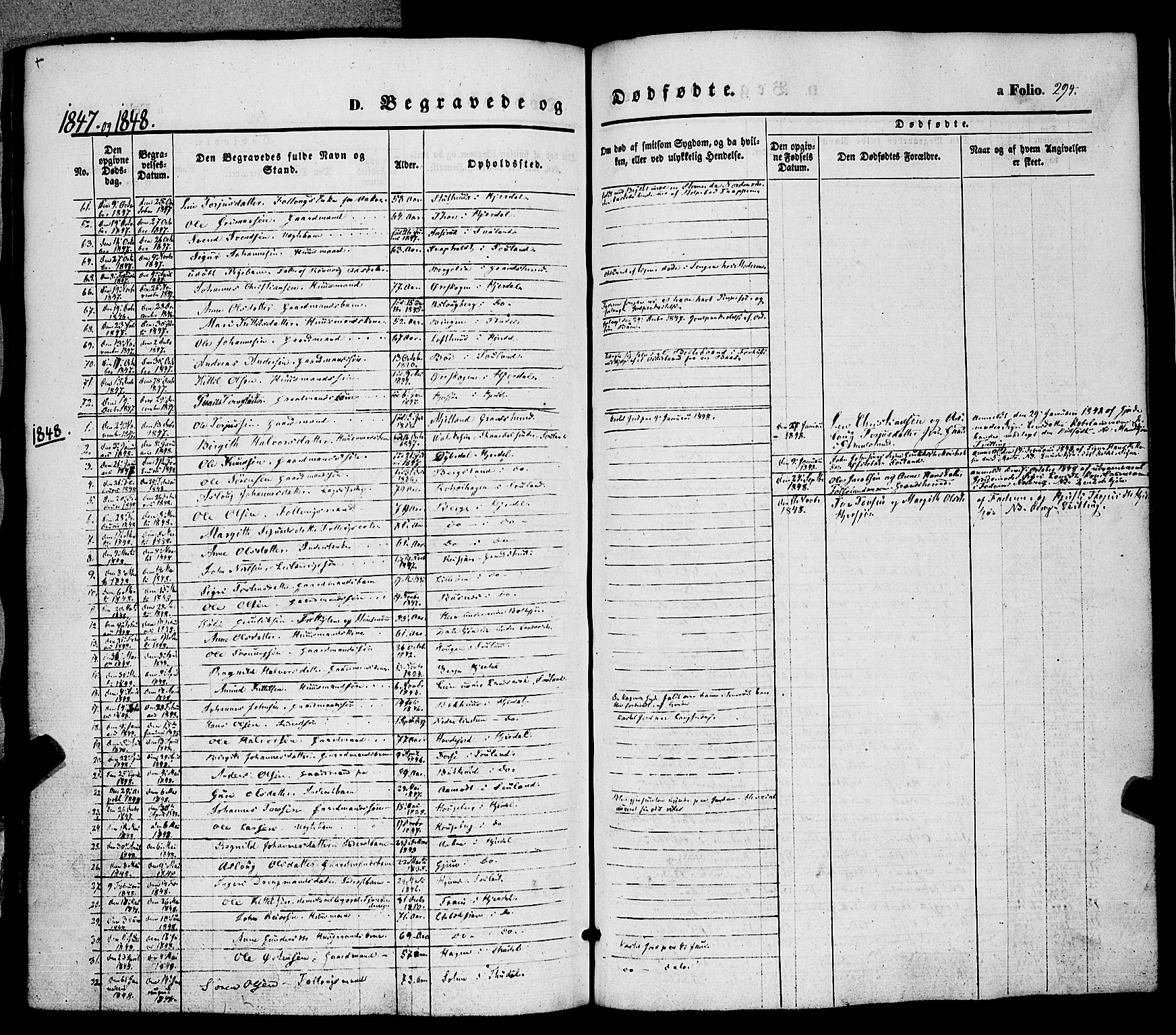Hjartdal kirkebøker, AV/SAKO-A-270/F/Fa/L0008: Parish register (official) no. I 8, 1844-1859, p. 294