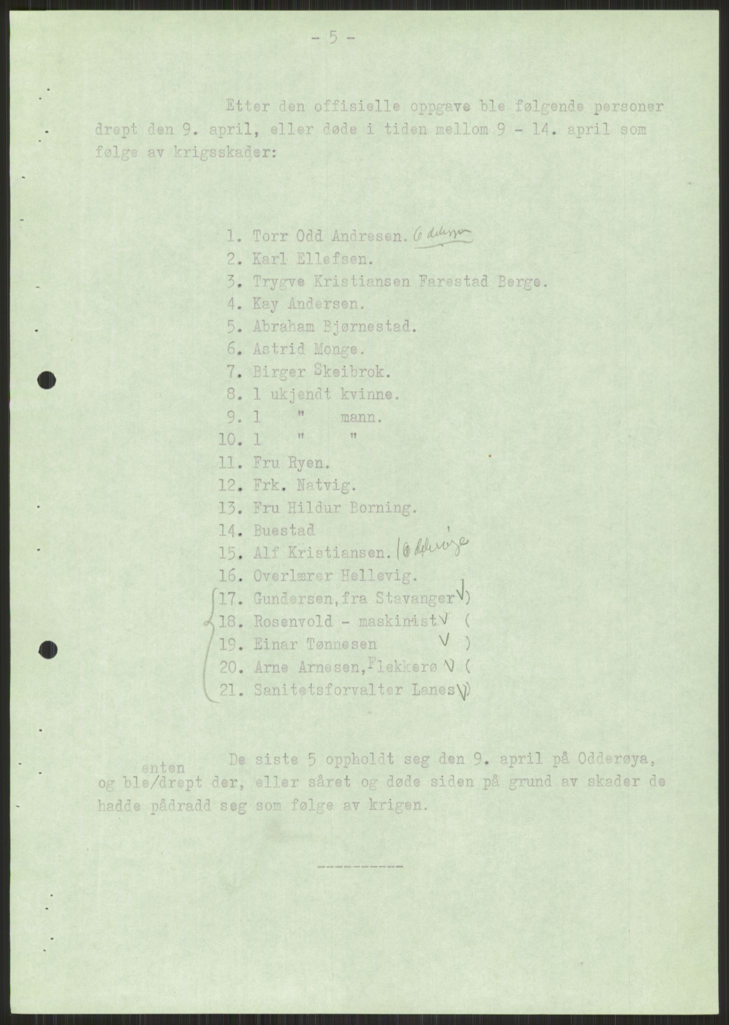 Forsvaret, Forsvarets krigshistoriske avdeling, AV/RA-RAFA-2017/Y/Ya/L0014: II-C-11-31 - Fylkesmenn.  Rapporter om krigsbegivenhetene 1940., 1940, p. 849