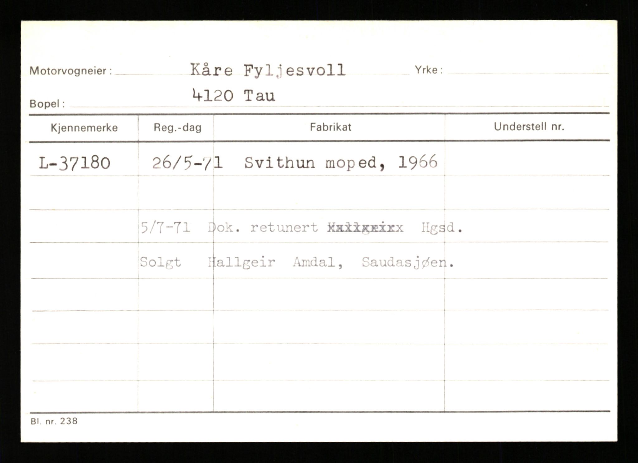 Stavanger trafikkstasjon, AV/SAST-A-101942/0/G/L0006: Registreringsnummer: 34250 - 49007, 1930-1971, p. 855