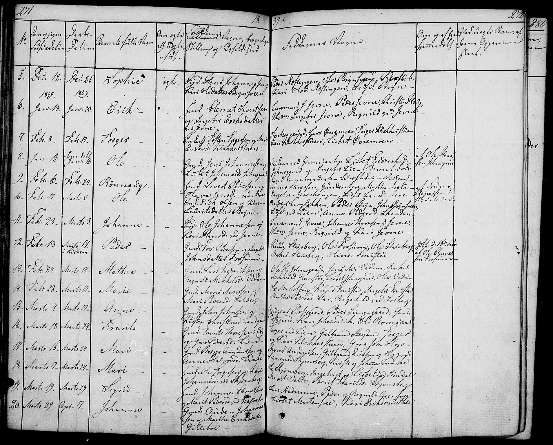 Øyer prestekontor, SAH/PREST-084/H/Ha/Haa/L0004: Parish register (official) no. 4, 1824-1841, p. 271-272
